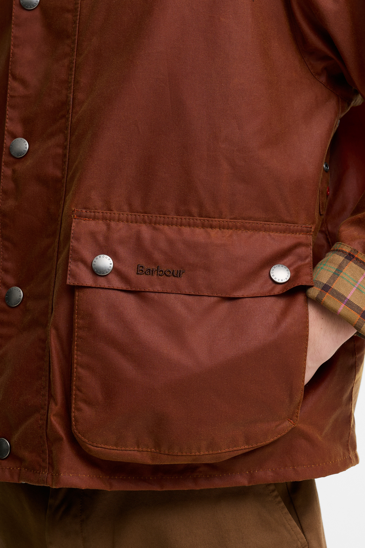 Barbour x Paul Smith Key Tport Yağlı Ceket BR71 Russet Brown
