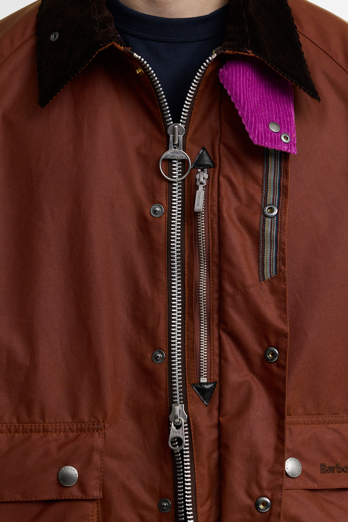 Barbour x Paul Smith Key Tport Yağlı Ceket BR71 Russet Brown