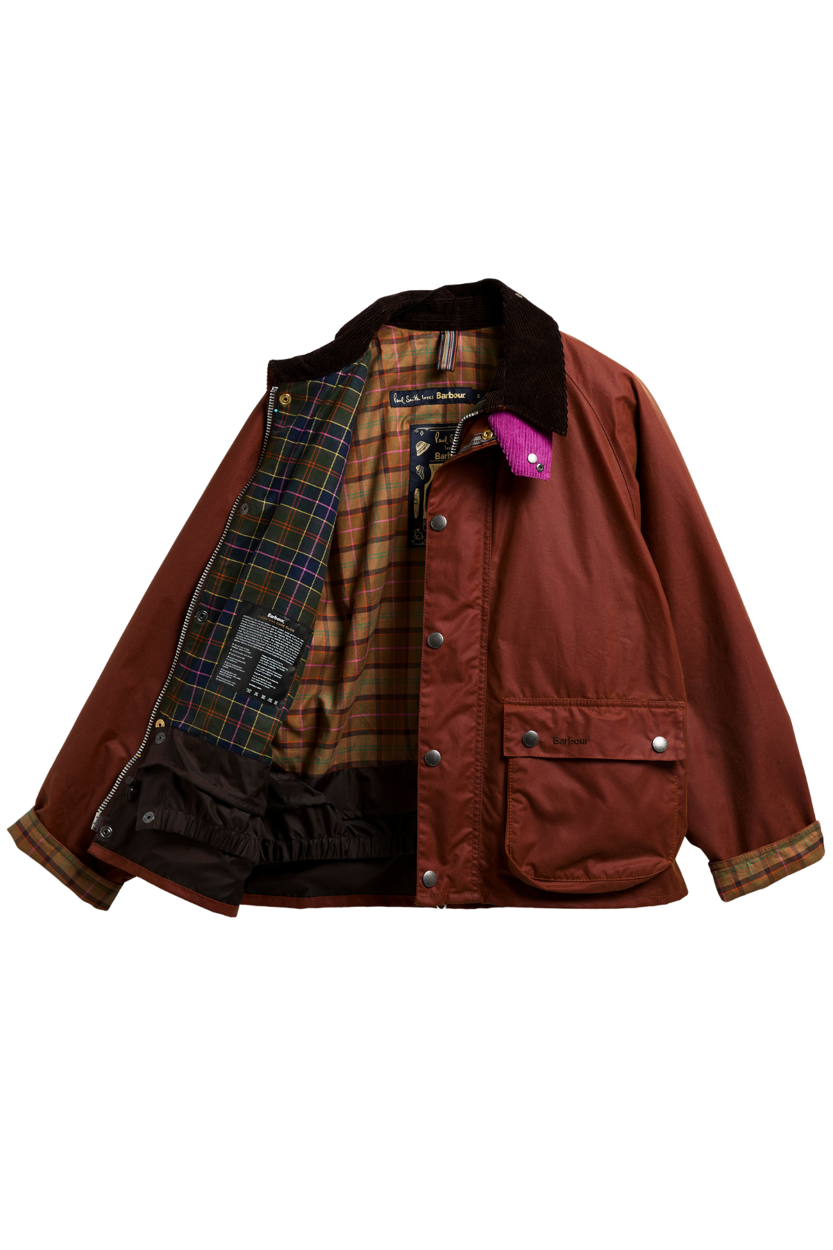 Barbour x Paul Smith Key Tport Yağlı Ceket BR71 Russet Brown