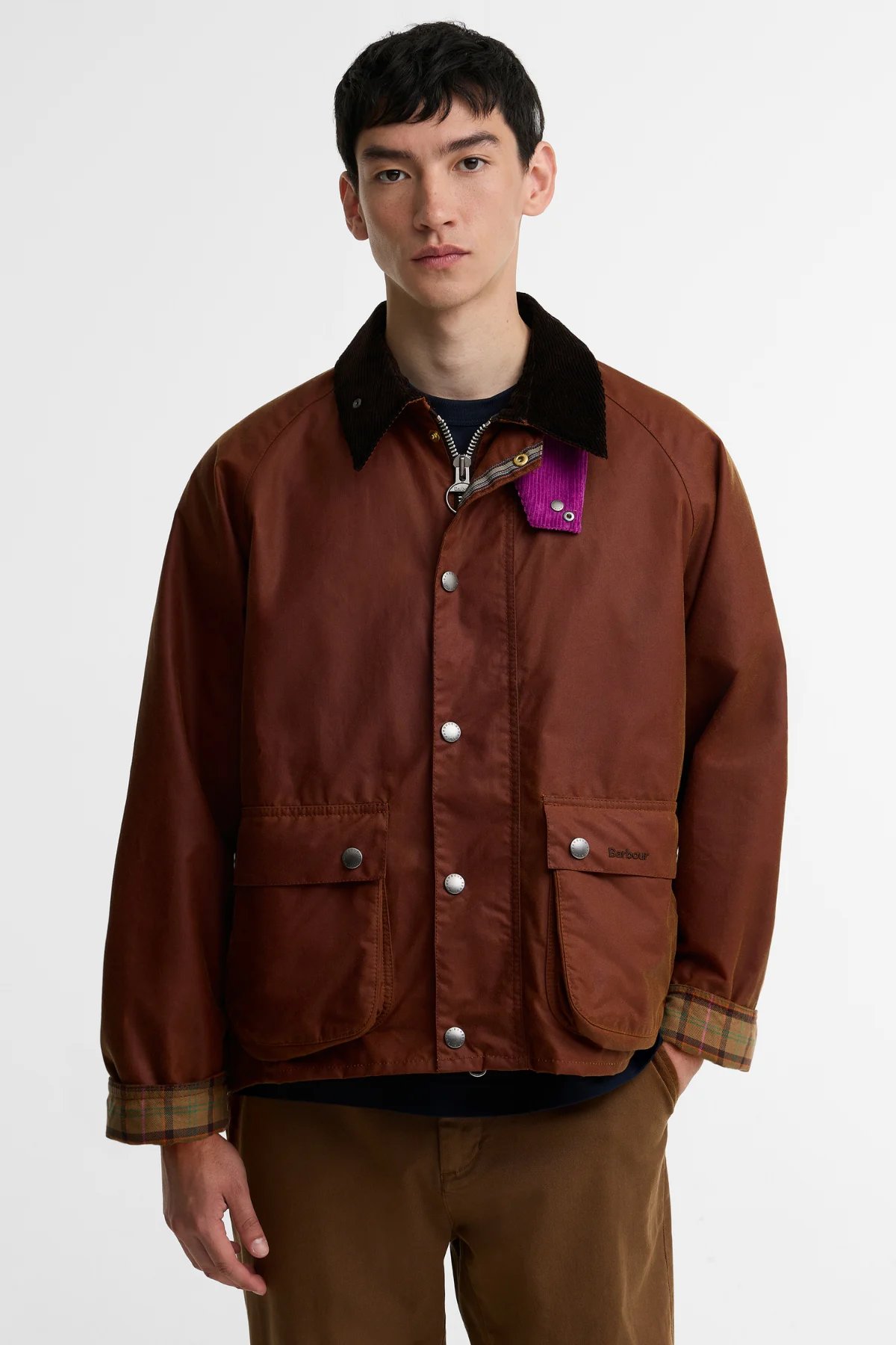 Barbour x Paul Smith Key Tport Yağlı Ceket BR71 Russet Brown