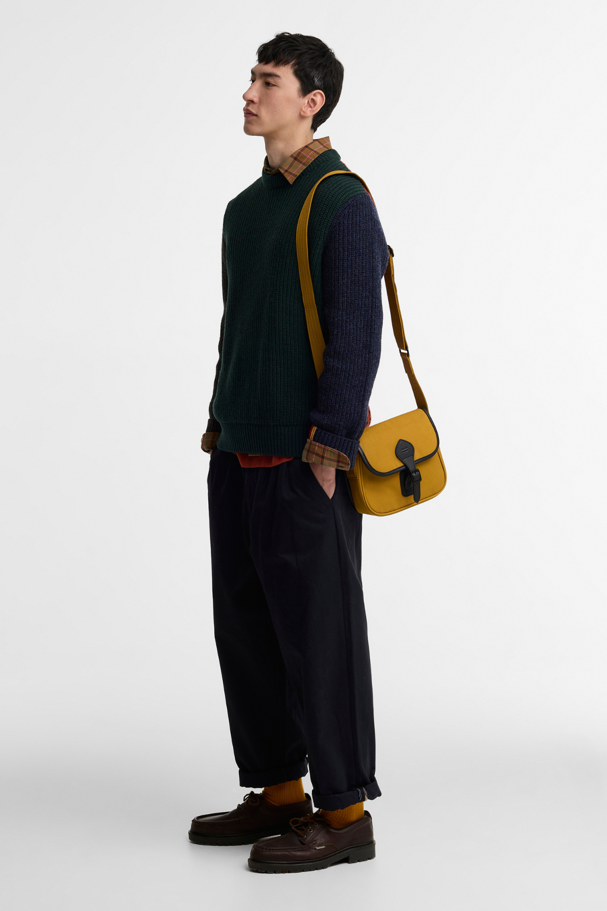 Barbour x Paul Smith Mini Tarras Çanta YE74 Cumin