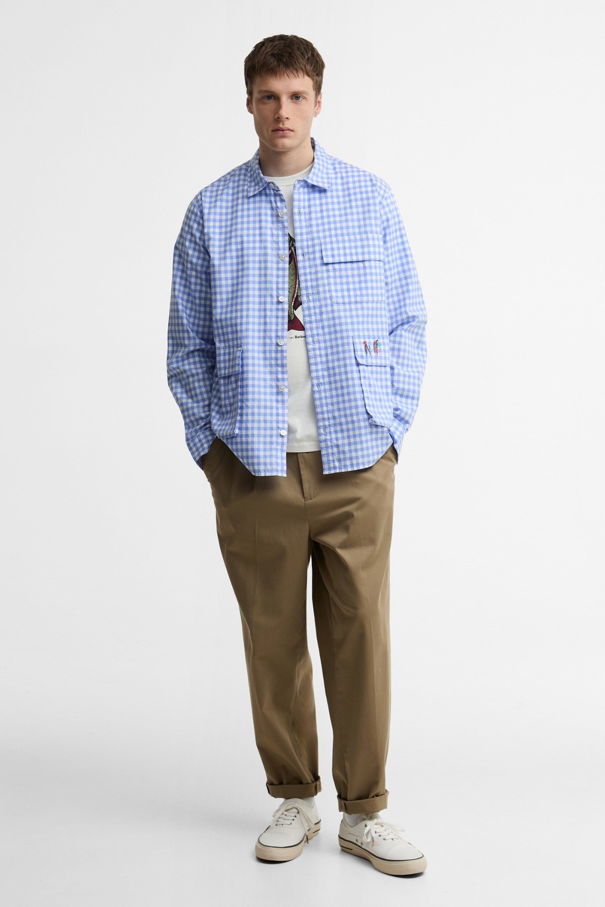 Barbour X Paul Smith Rawling Gömlek BL54 Mid Blue