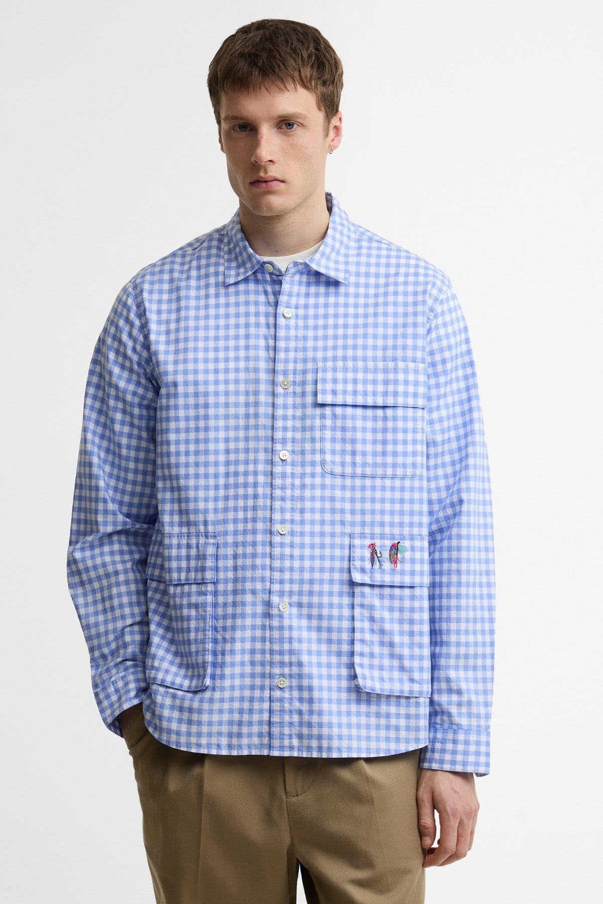 Barbour X Paul Smith Rawling Gömlek BL54 Mid Blue