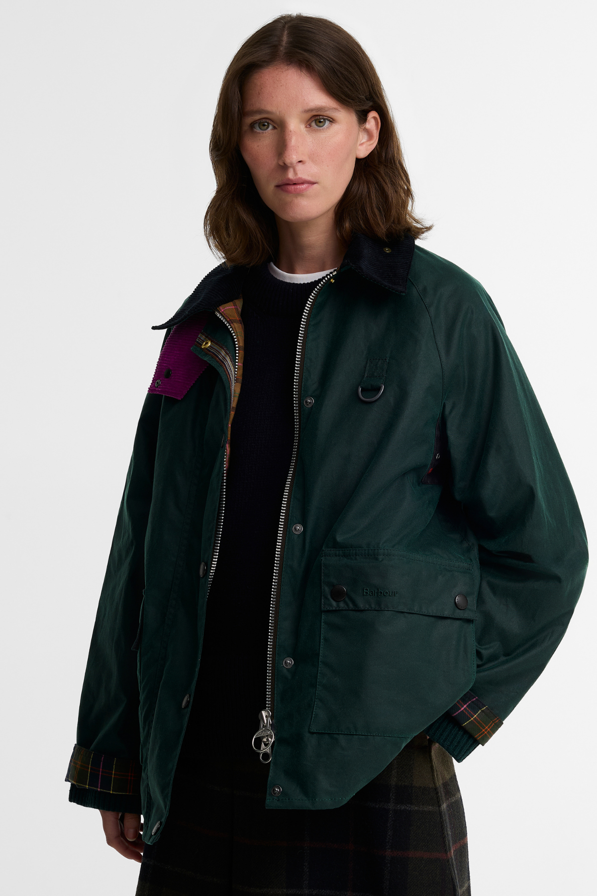 Barbour x Paul Smith Spey Long Yağlı Ceket GN75 Bottle