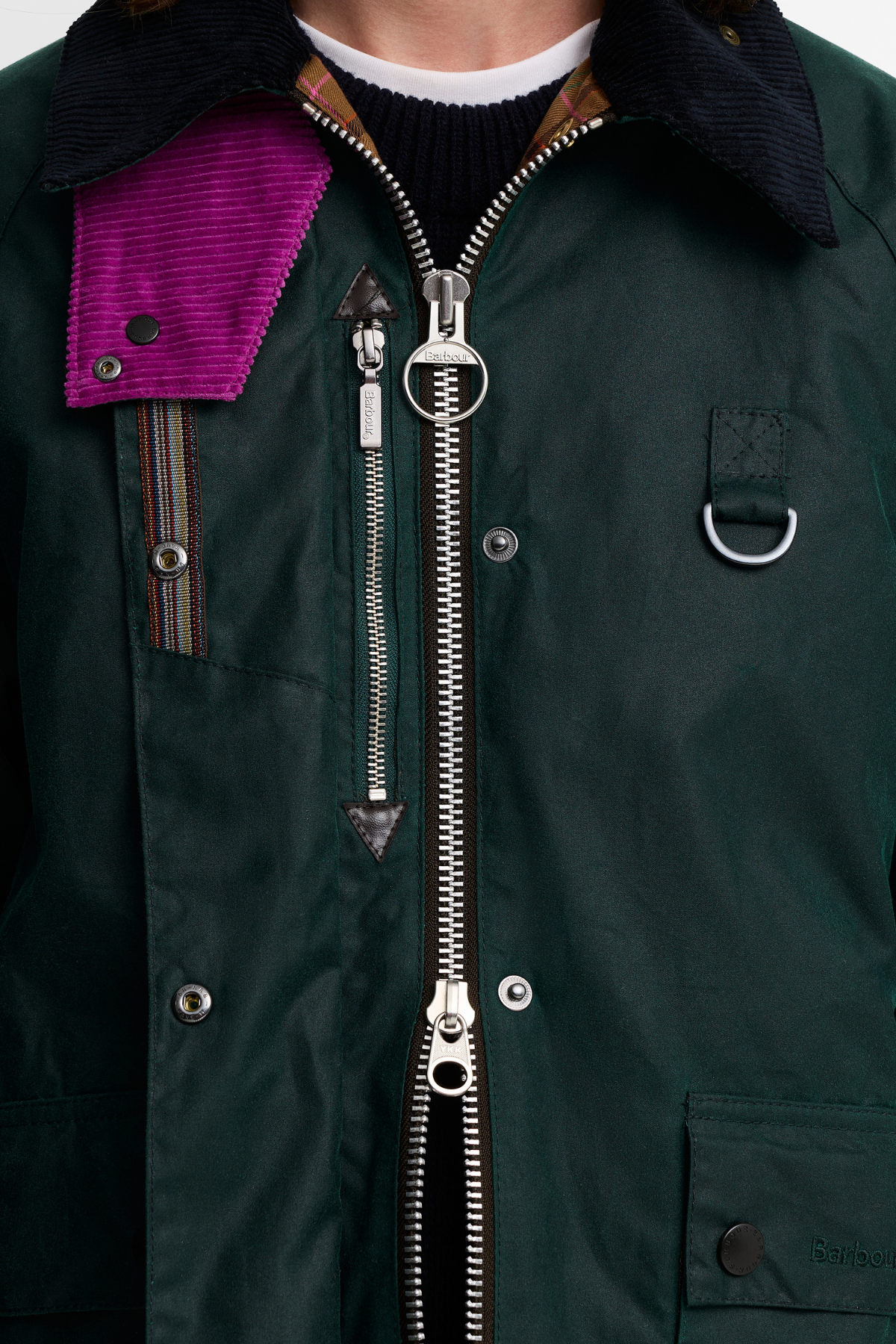 Barbour x Paul Smith Spey Long Yağlı Ceket GN75 Bottle