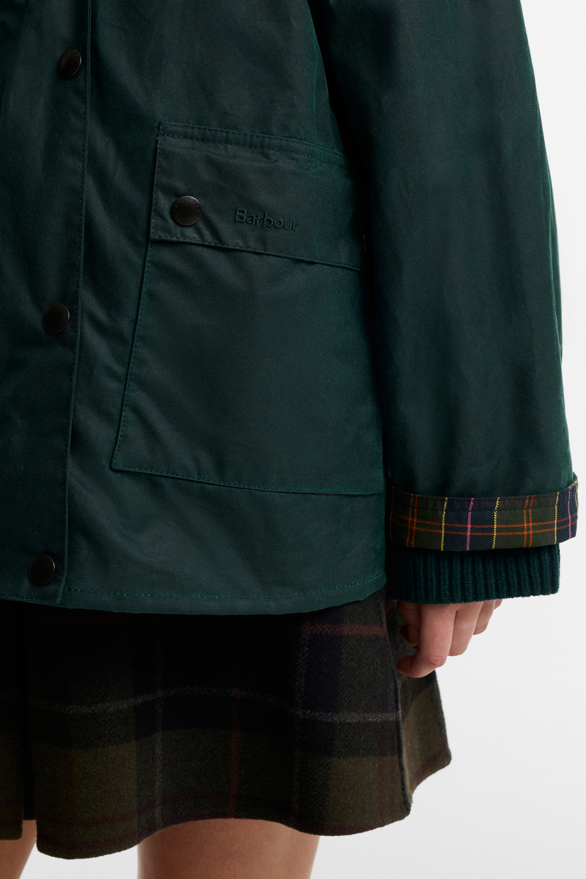 Barbour x Paul Smith Spey Long Yağlı Ceket GN75 Bottle