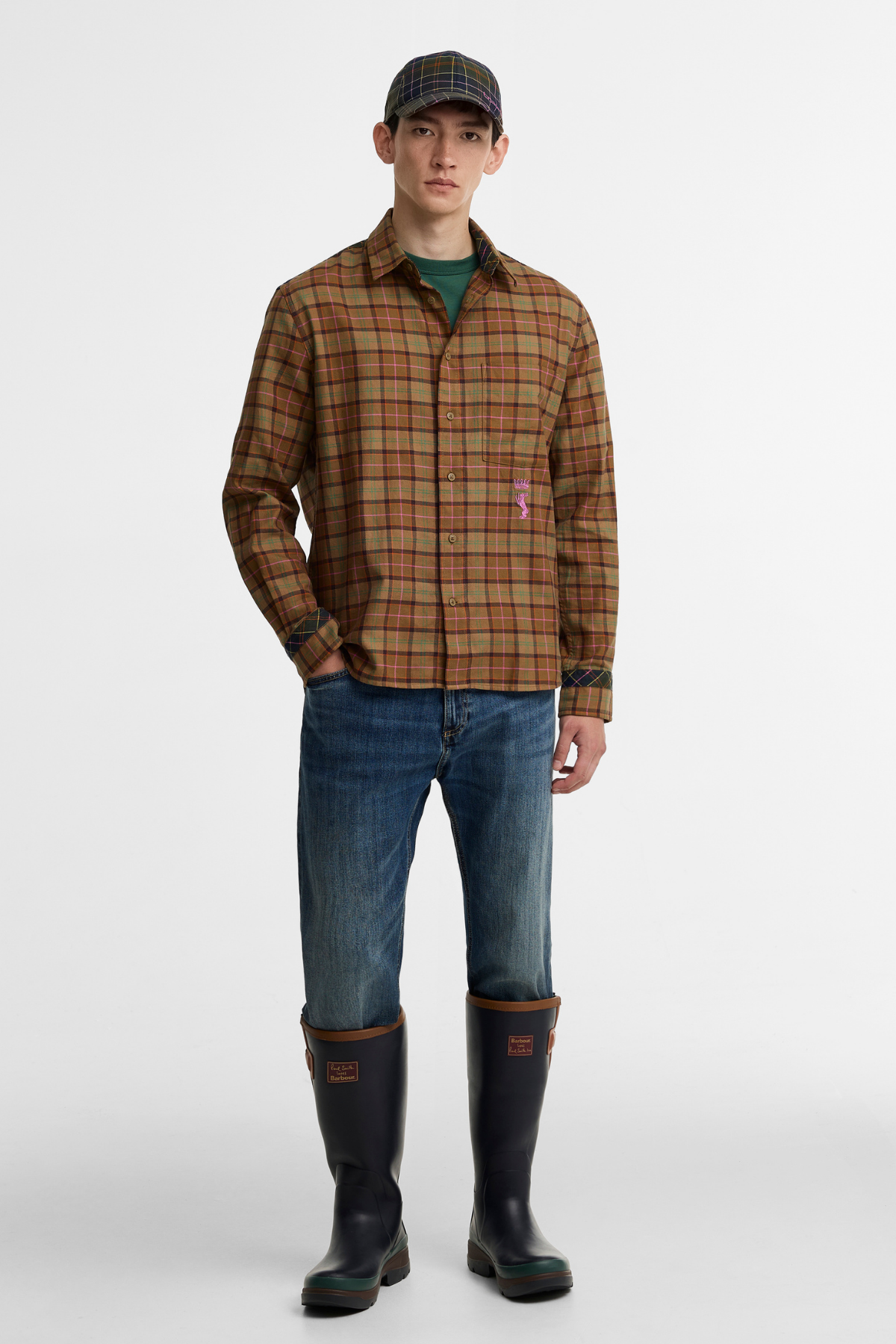 Barbour x Paul Smith Tall Çizme NY91 Navy