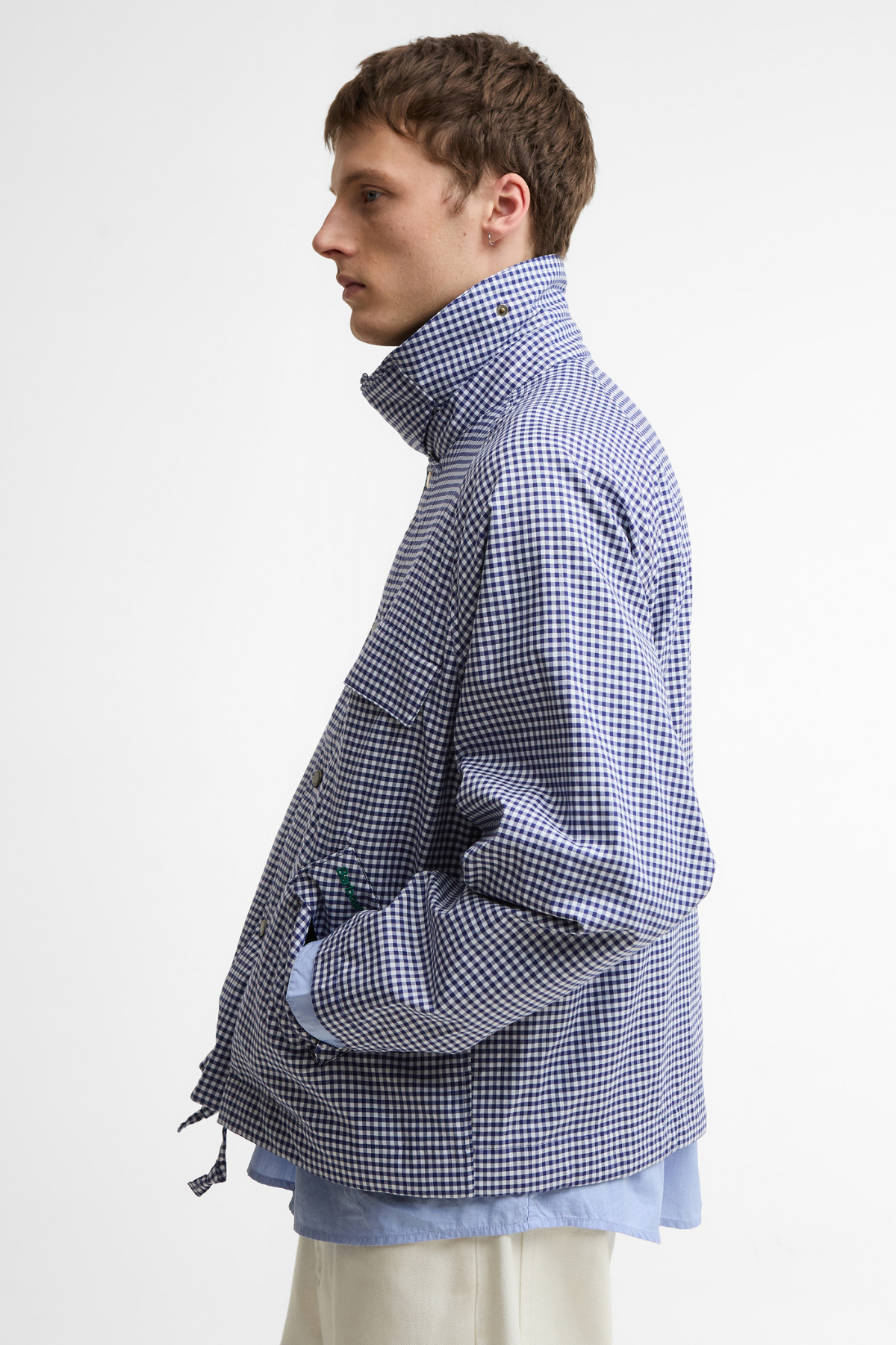 Barbour x Paul Smith Transport Shirt Casual Ceket NY71 Navy/White