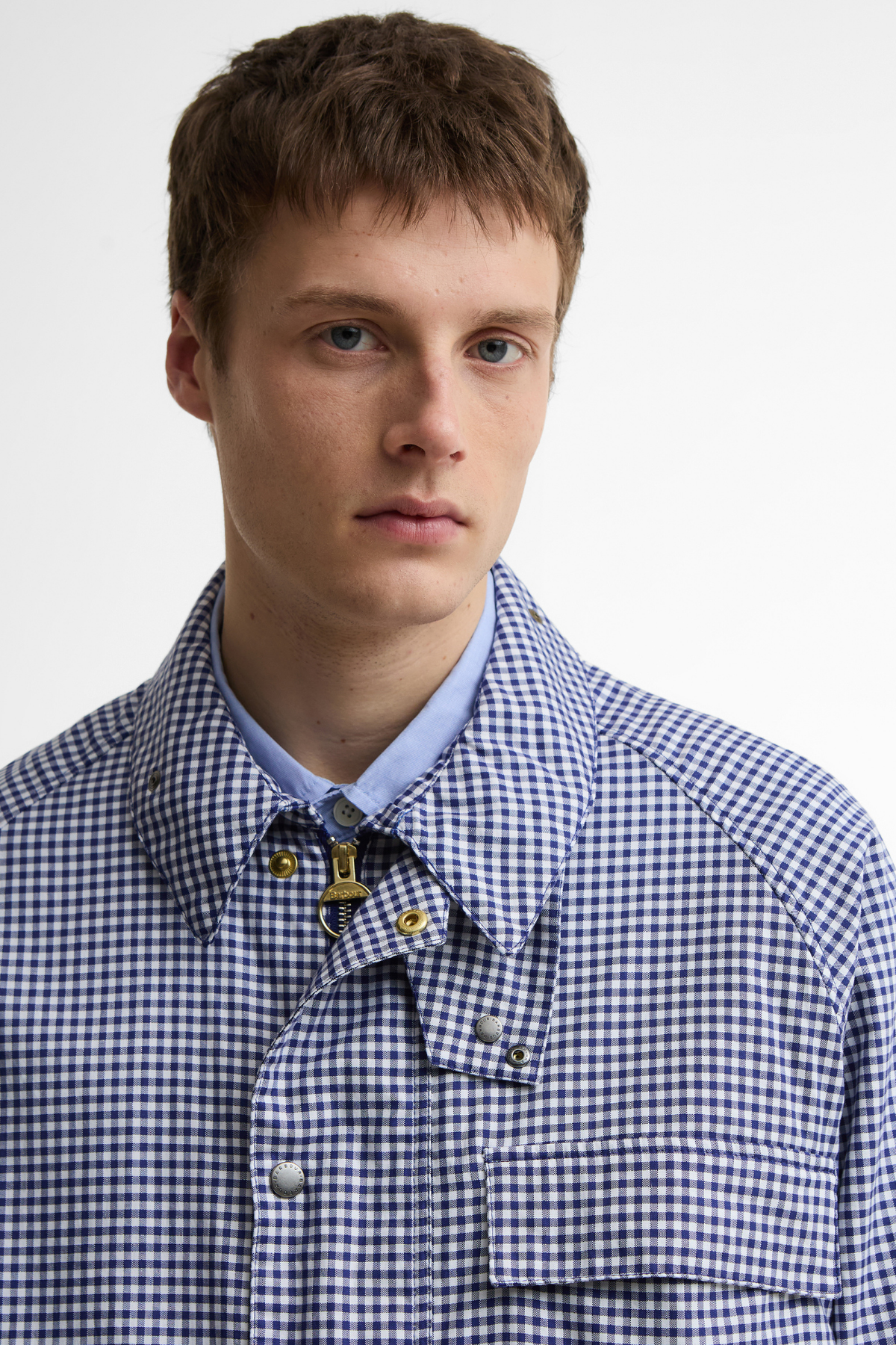 Barbour x Paul Smith Transport Shirt Casual Ceket NY71 Navy/White
