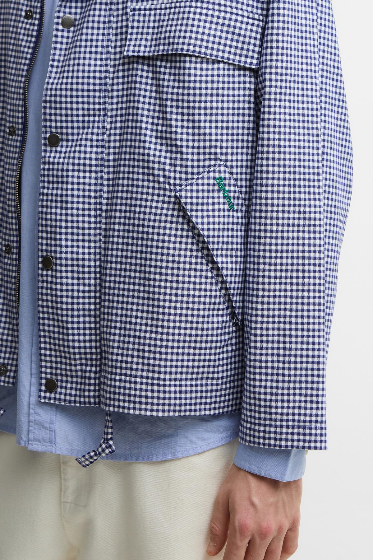Barbour x Paul Smith Transport Shirt Casual Ceket NY71 Navy/White