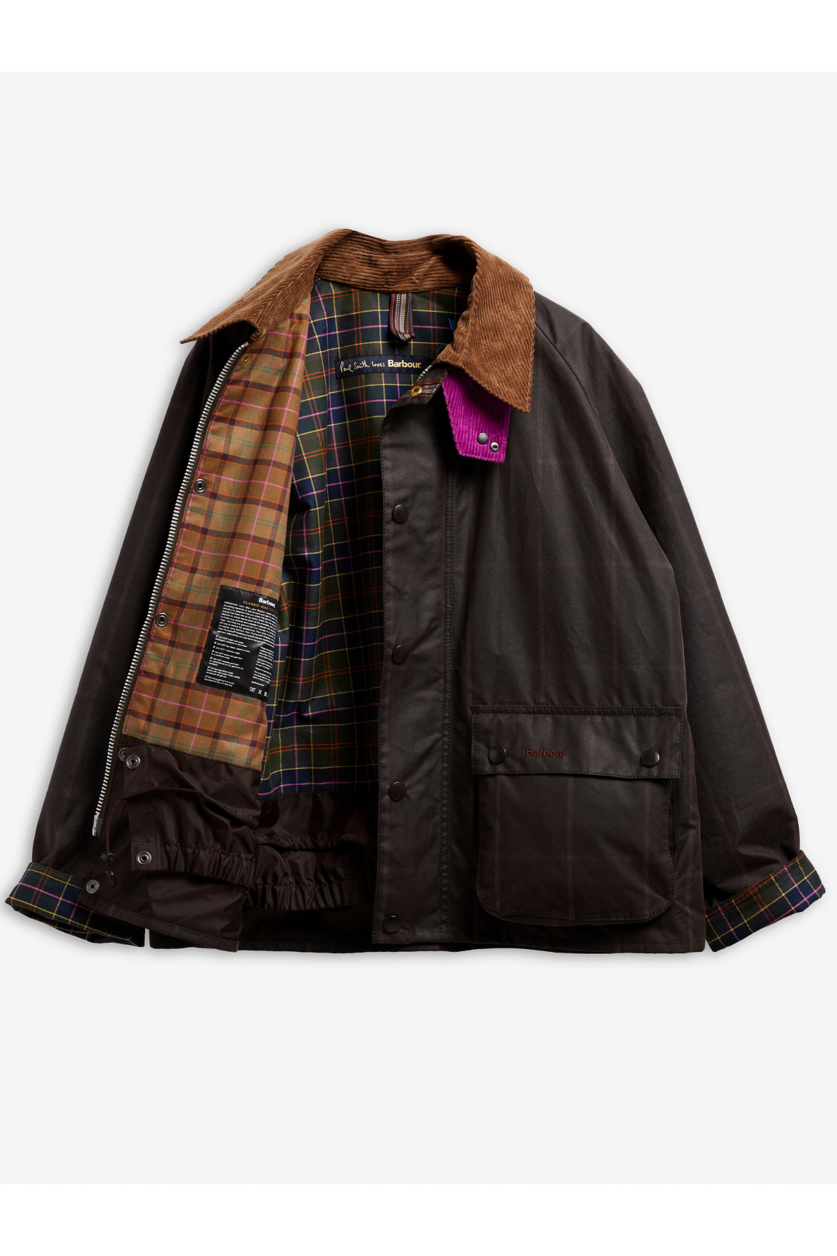 Barbour x Paul Smith Windowpane Yağlı Ceket BR71 Rustıc