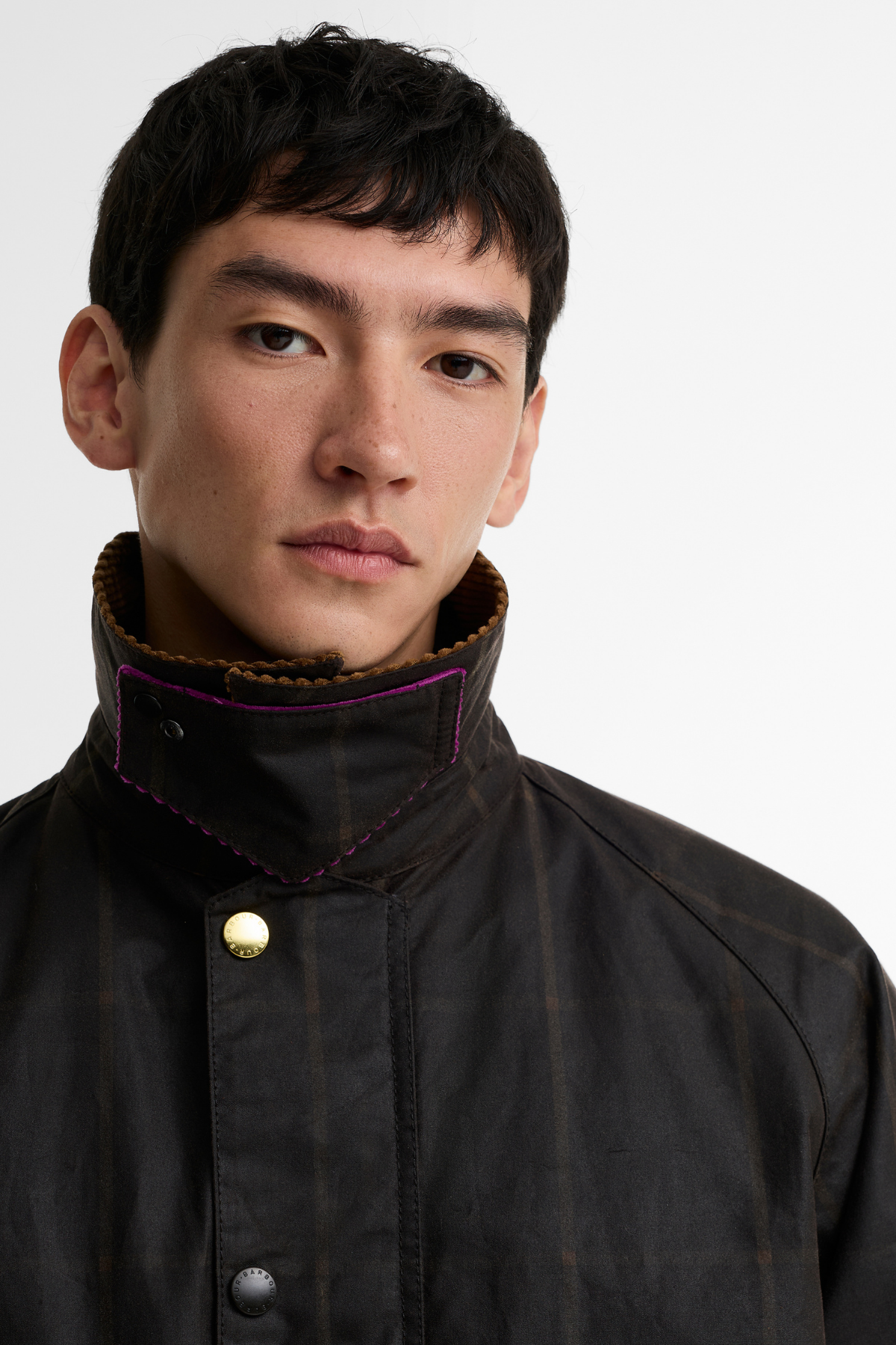 Barbour x Paul Smith Windowpane Yağlı Ceket BR71 Rustıc