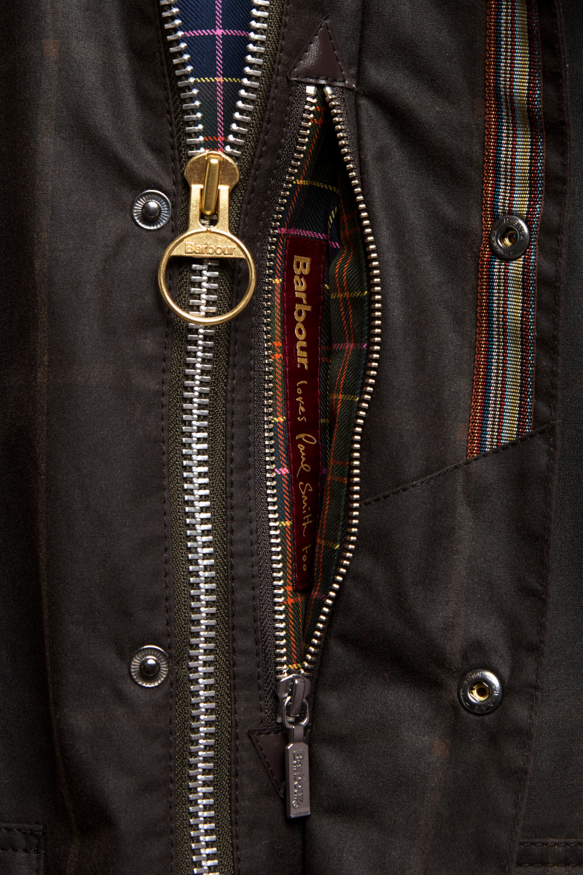 Barbour x Paul Smith Windowpane Yağlı Ceket BR71 Rustıc