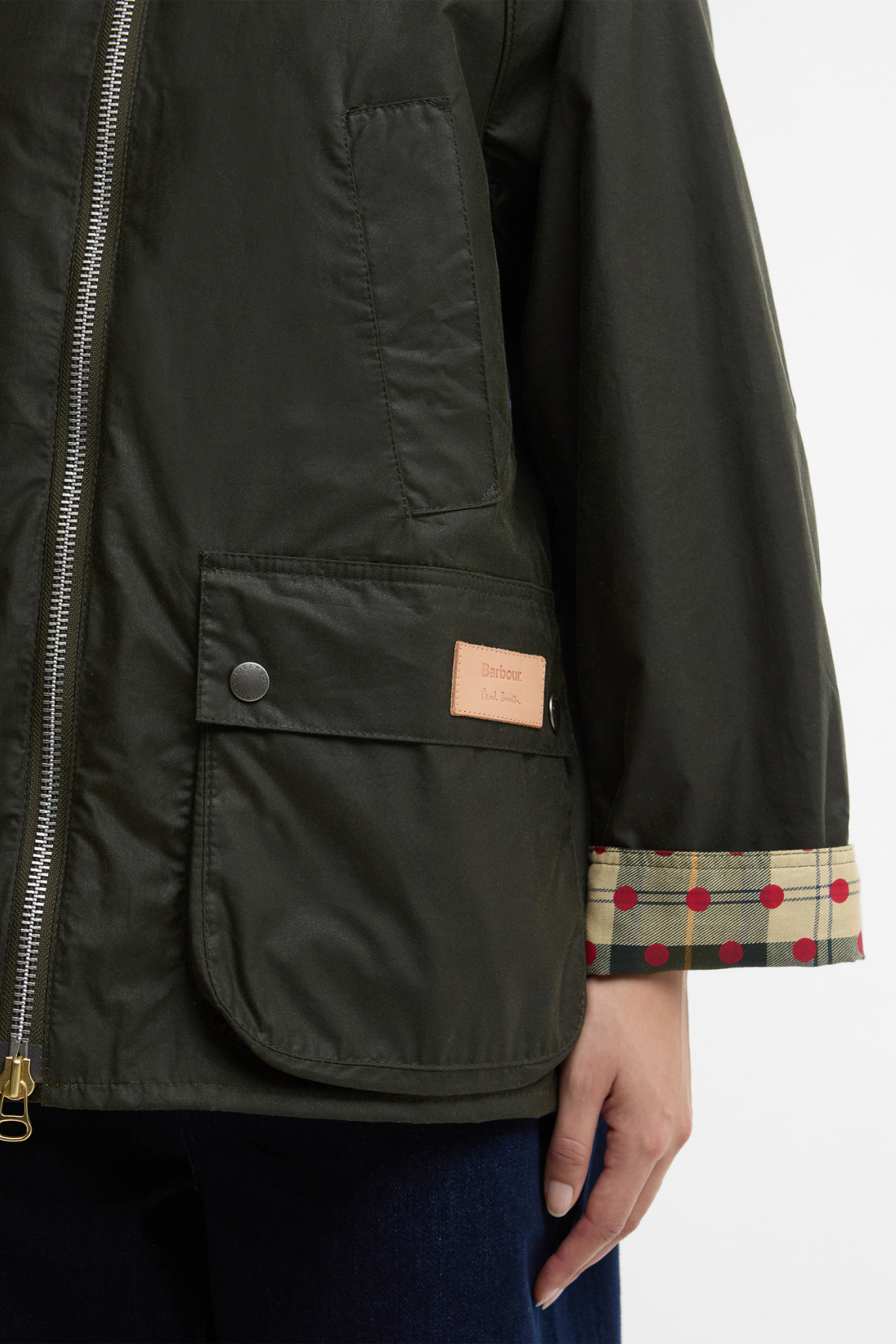 Barbour x Paul Smith Women's Bedale Yağlı Ceket OL51 Archive Olive/ Ancient/Winterberry