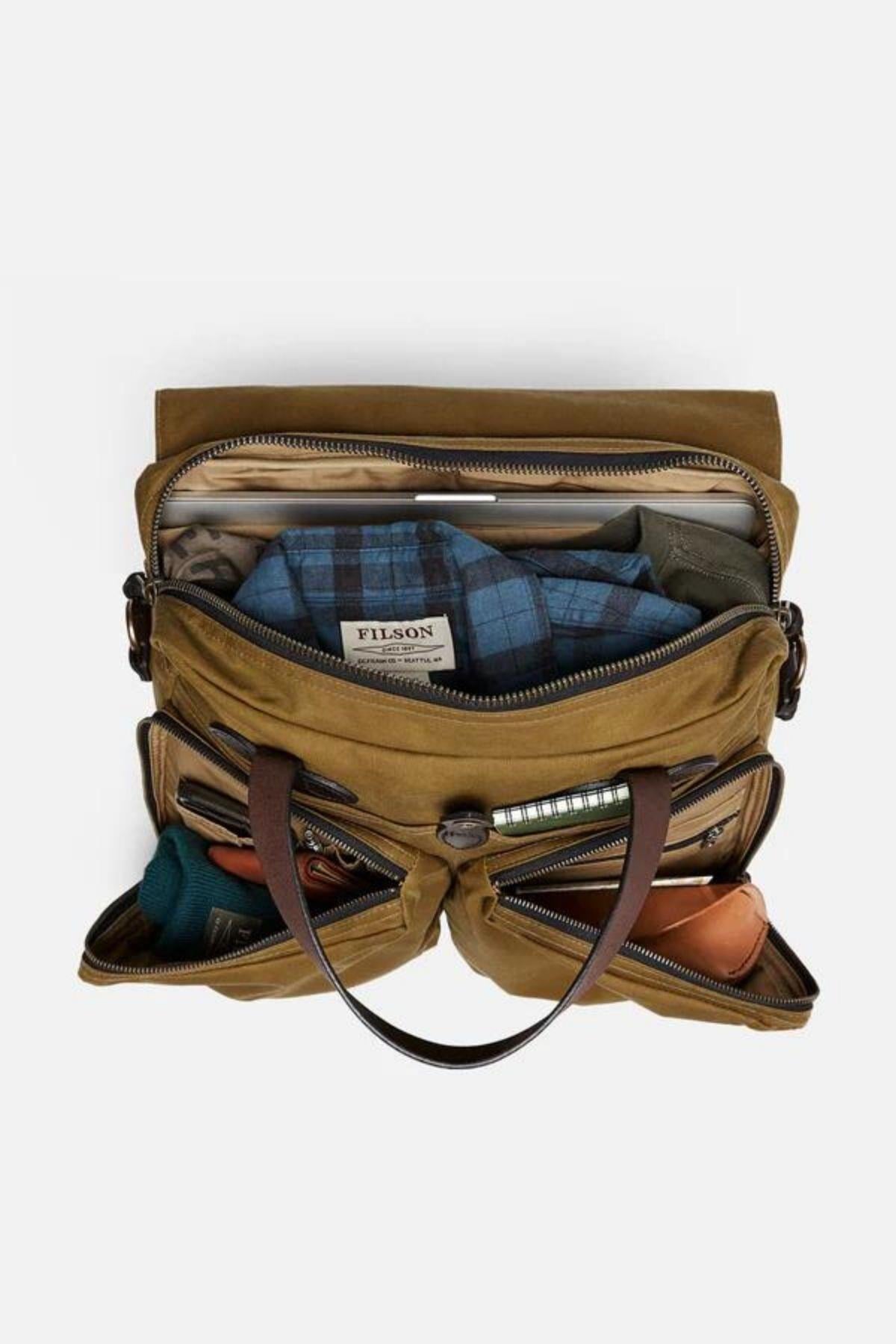 Filson 24 Hour Yağlı Evrak Çantası Dark Tan