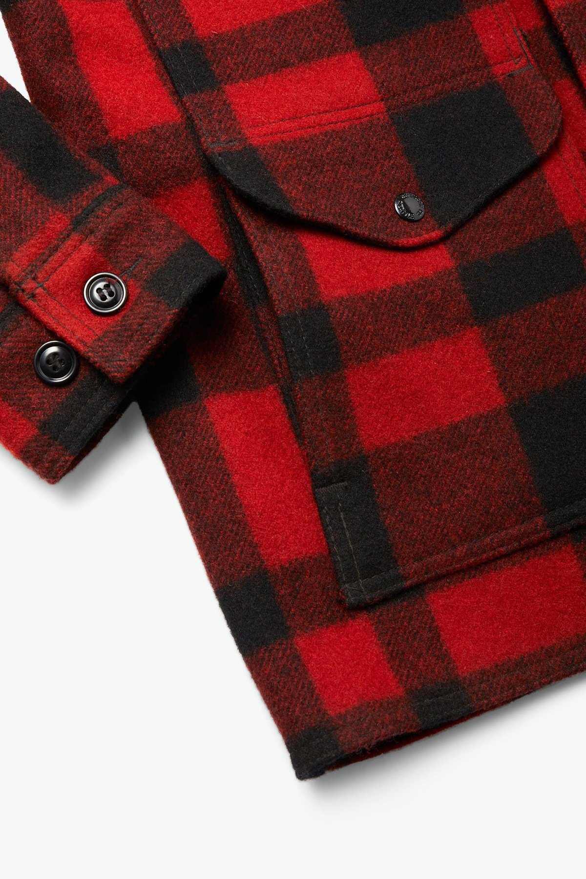 Filson Mackinaw Yün Cruiser Ceket Red-Black