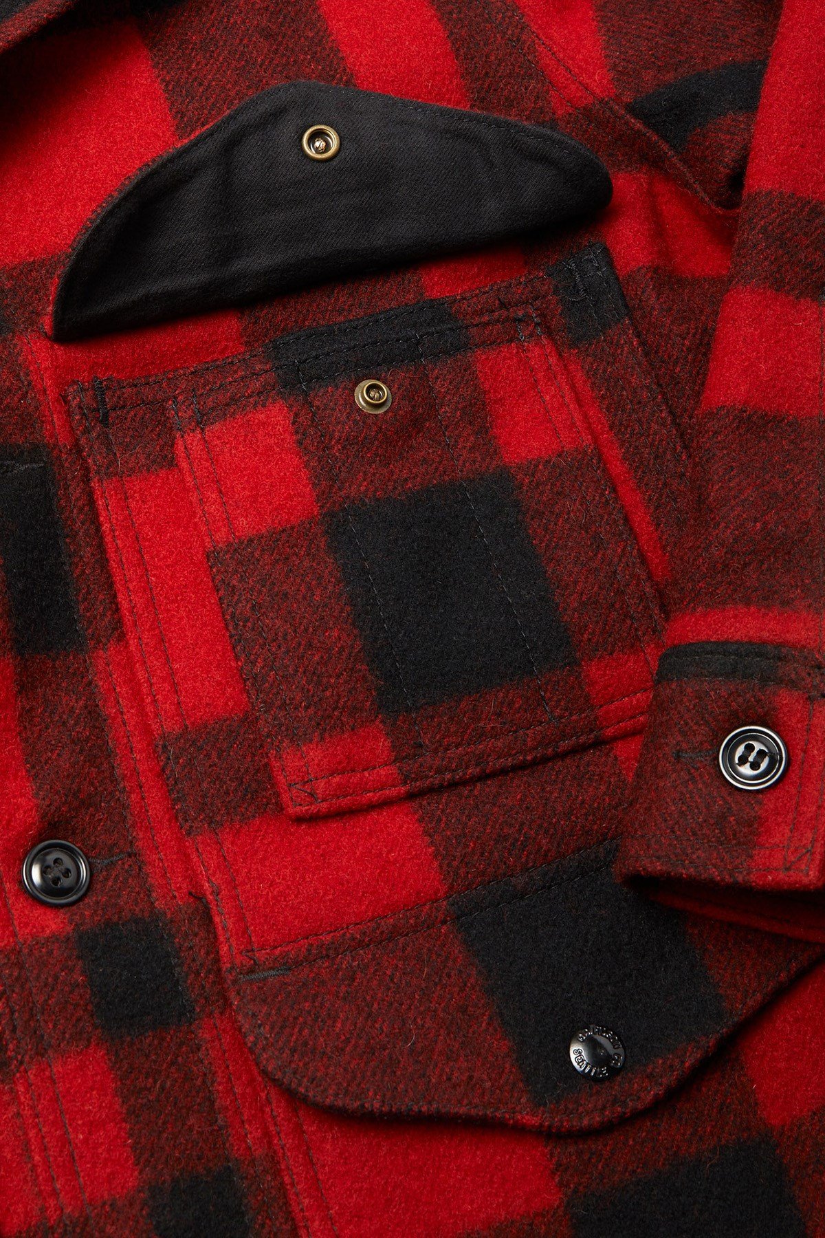 Filson Mackinaw Yün Cruiser Ceket Red-Black