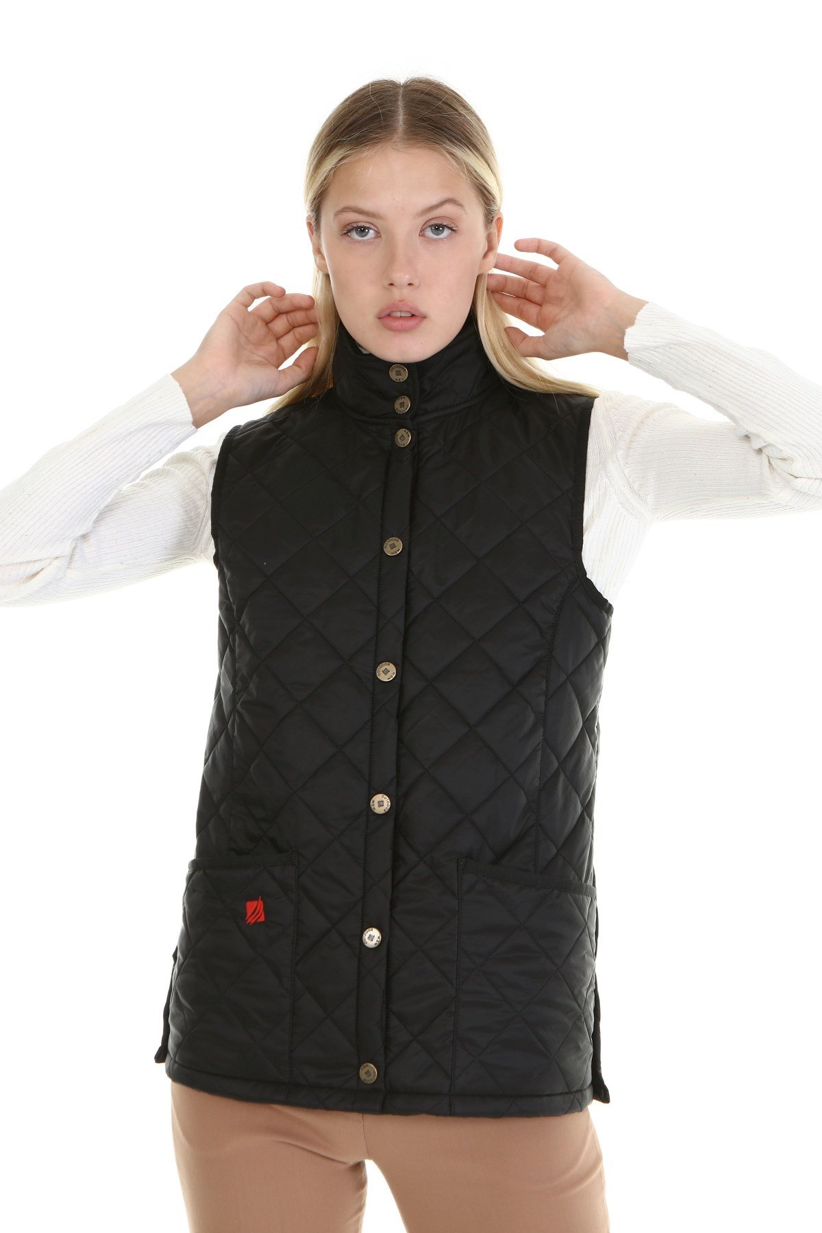 New Outdoor Kadın Warm  Yelek Siyah