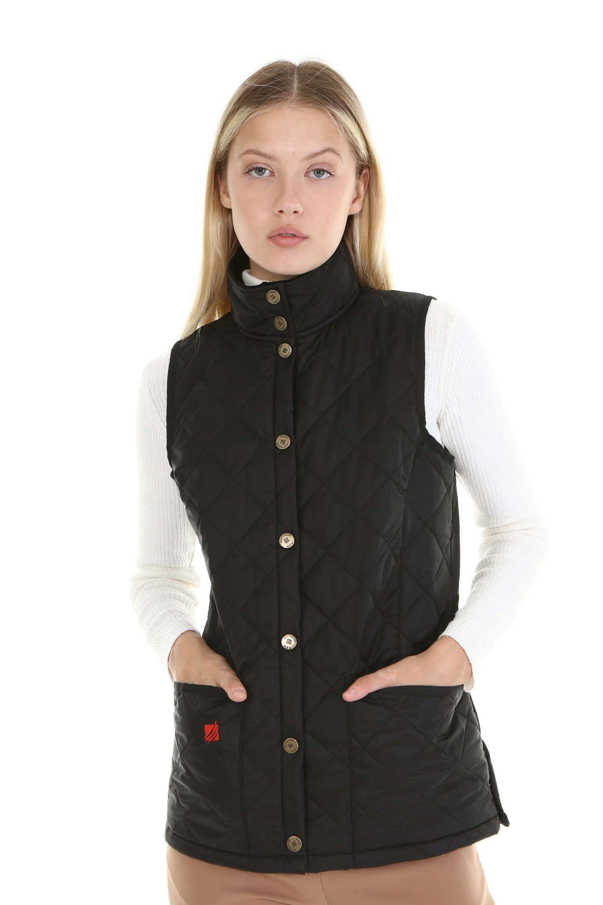 New Outdoor Kadın Warm  Yelek Siyah
