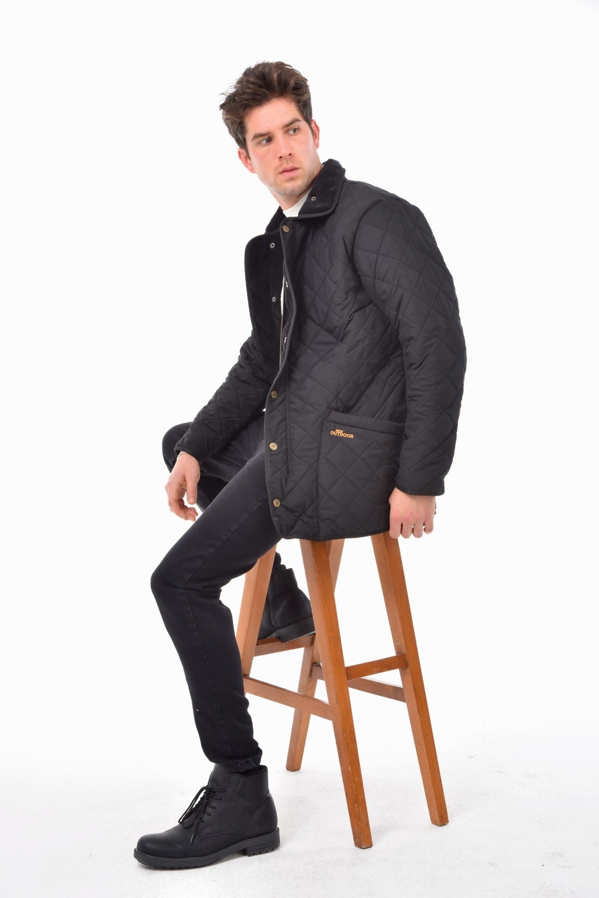 New Outdoor Polar Ceket Siyah