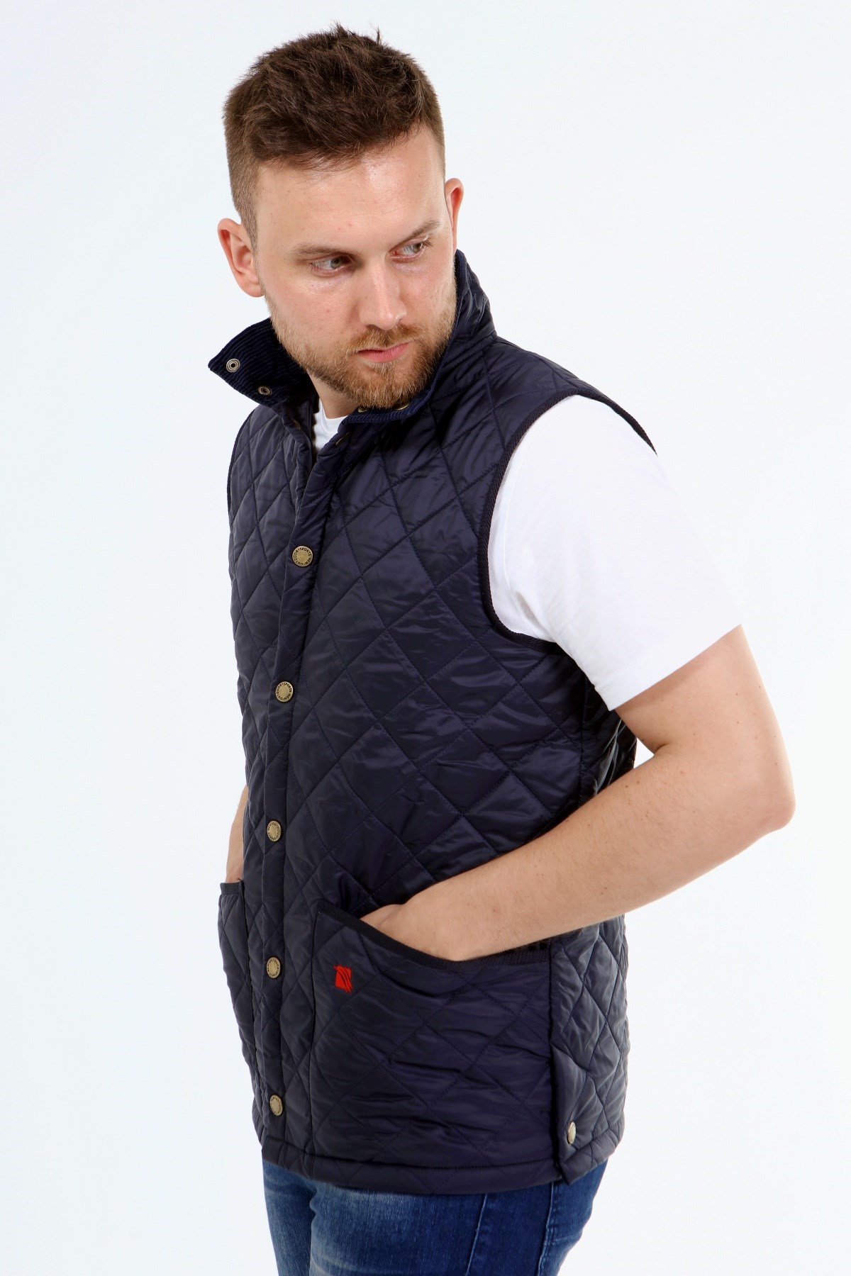 New Outdoor Warm Kapitone Yelek Koyu Lacivert