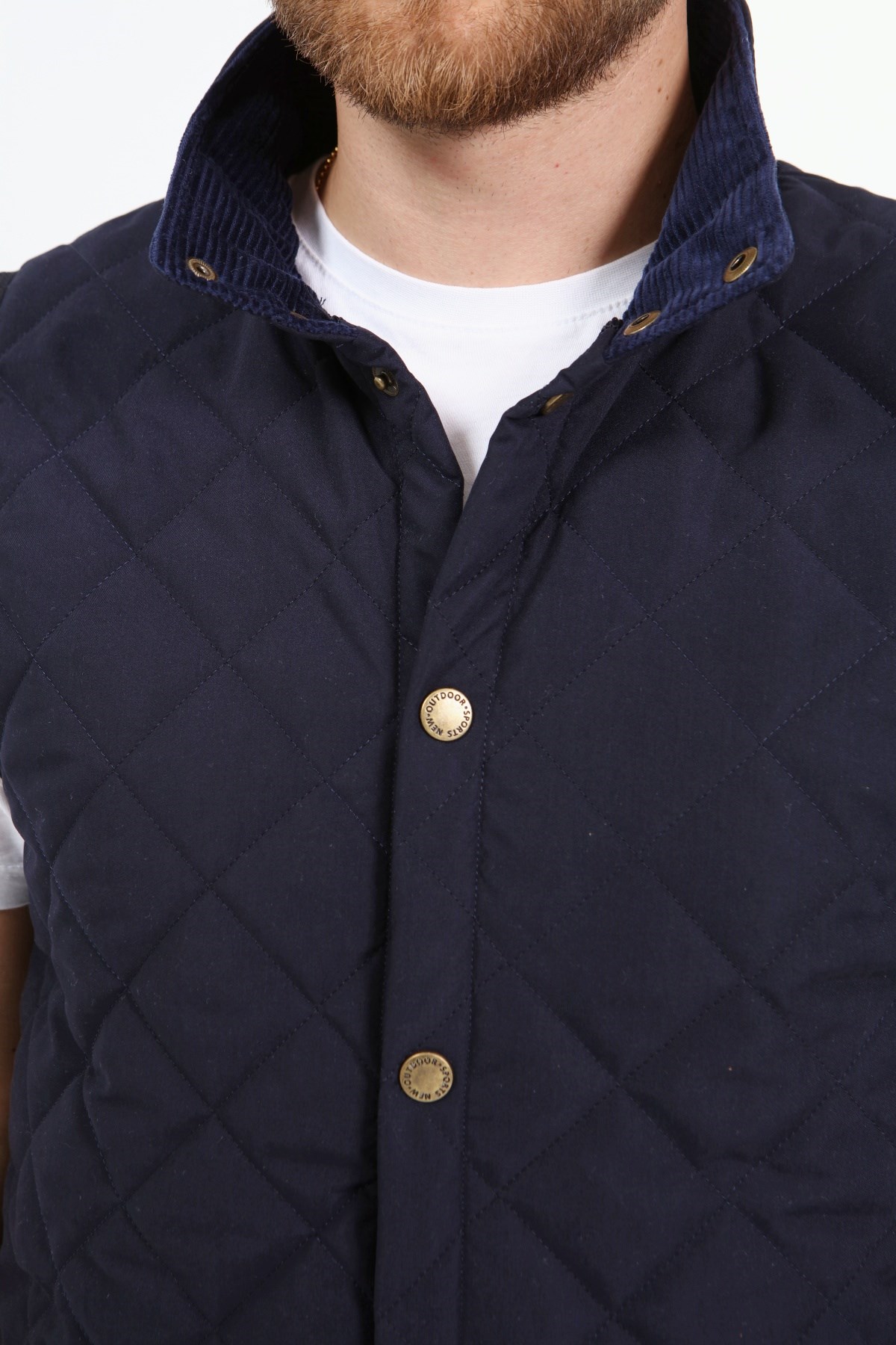 New Outdoor Warm Kapitone Yelek Mat Lacivert