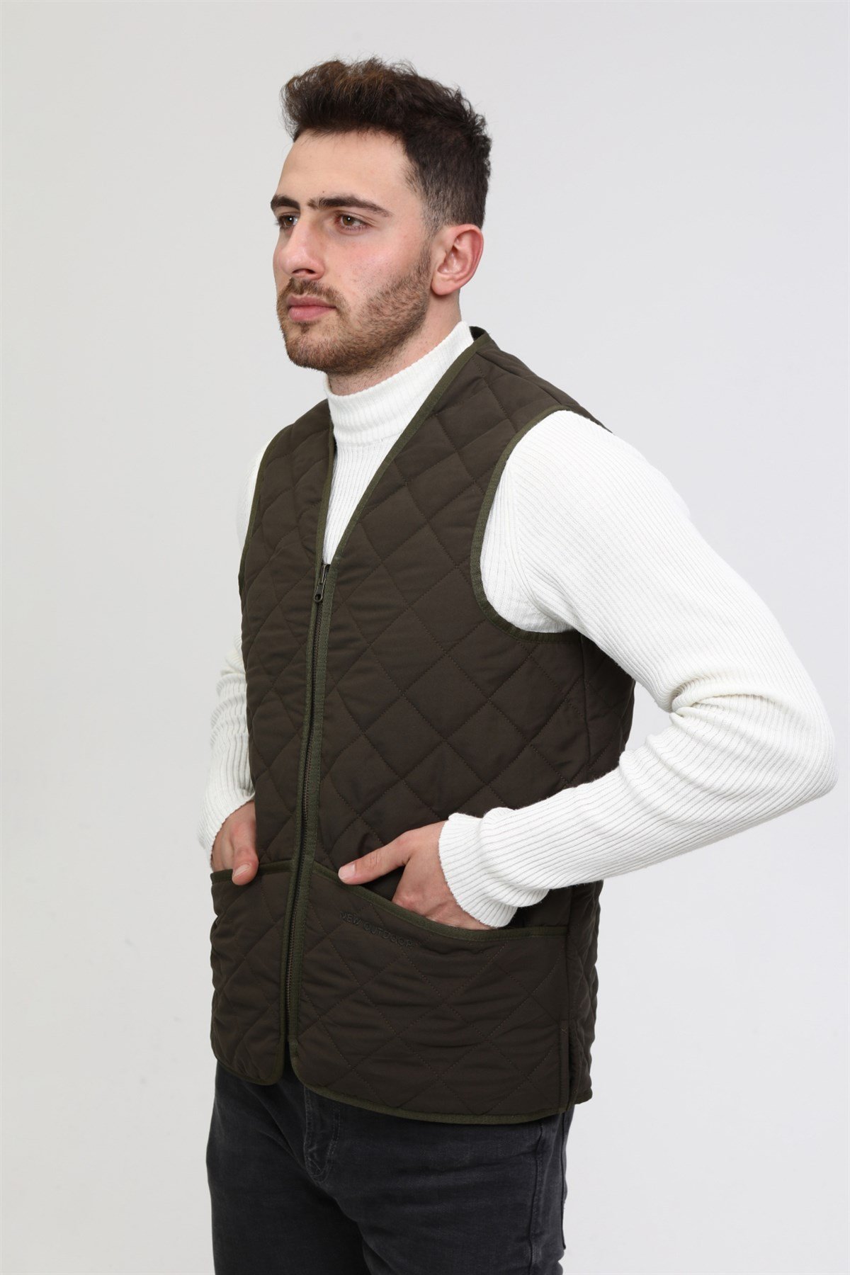 New Outdoor Winter İçlik Yelek Haki