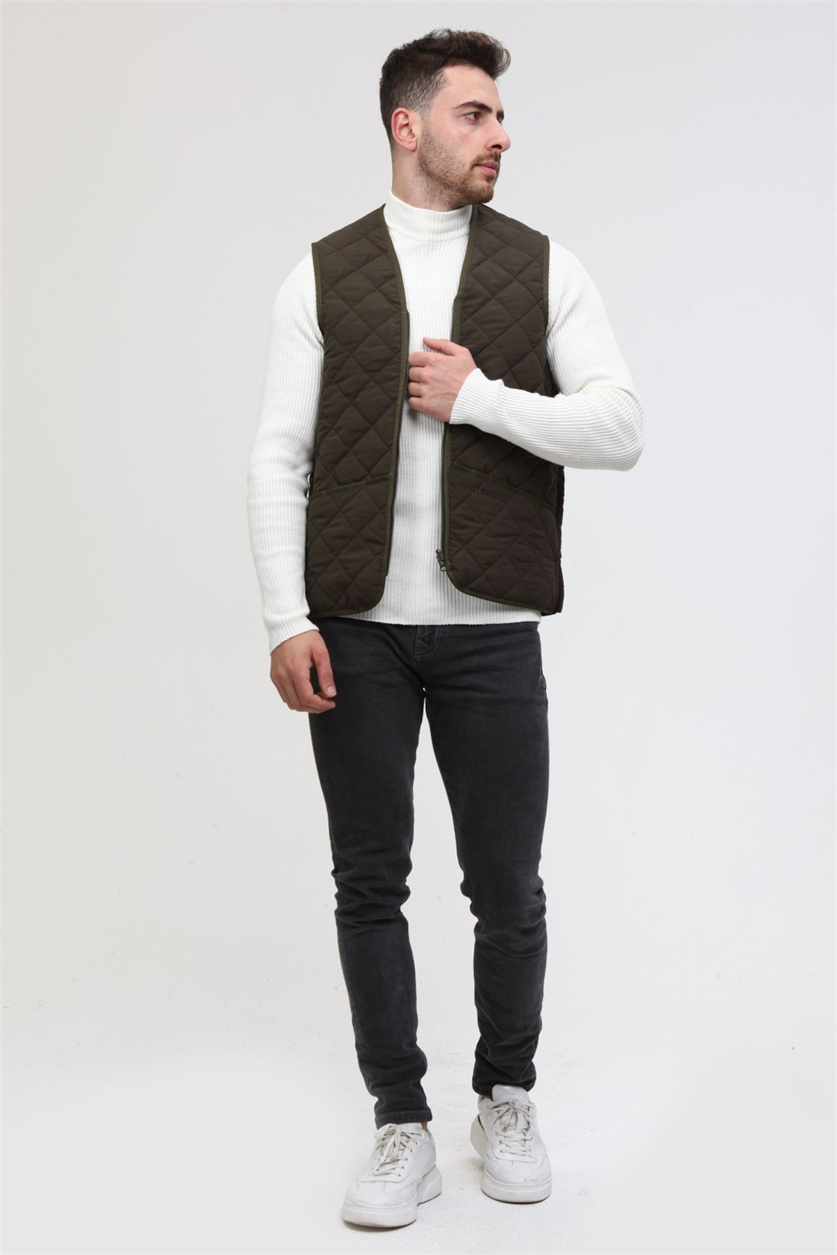 New Outdoor Winter İçlik Yelek Haki