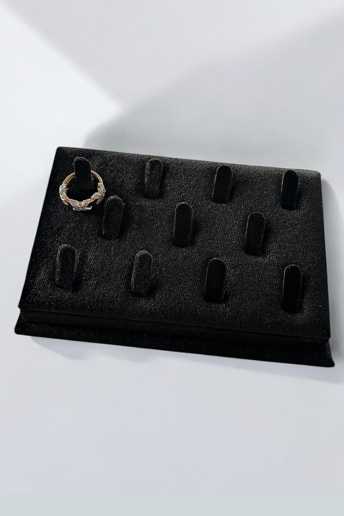 11'li Siyah Renk Takı / Yüzük Organizeri