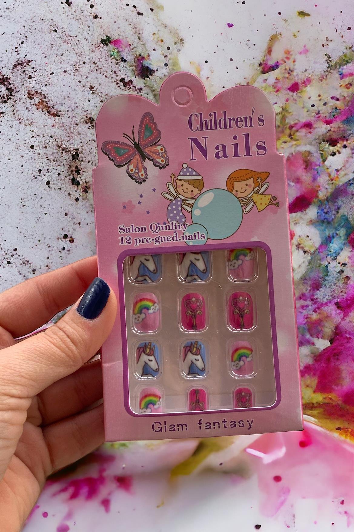 12'li Karışık Figürlü Çocuk Takma Tırnak