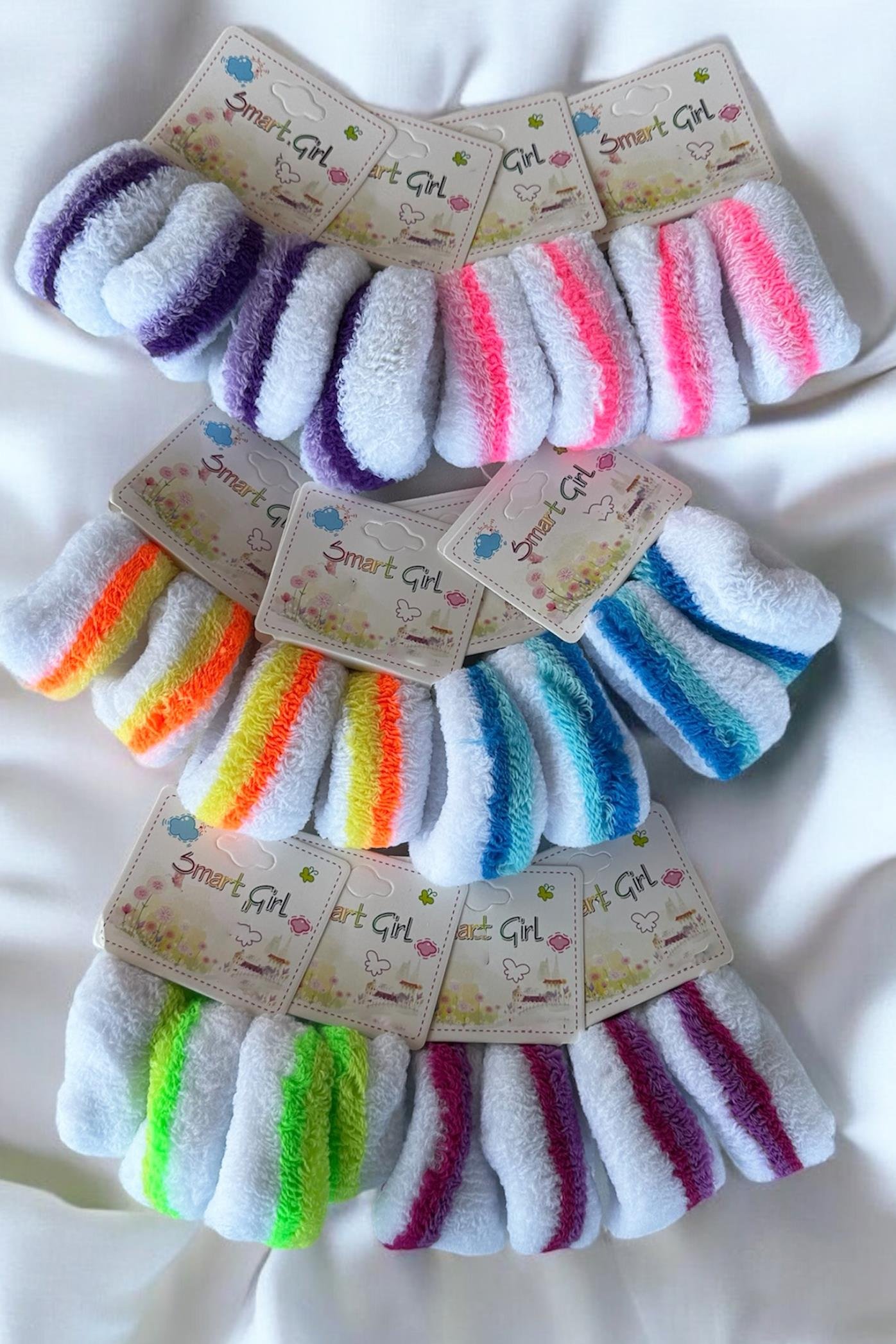 12'li Karışık Renk Havlu Toka Set