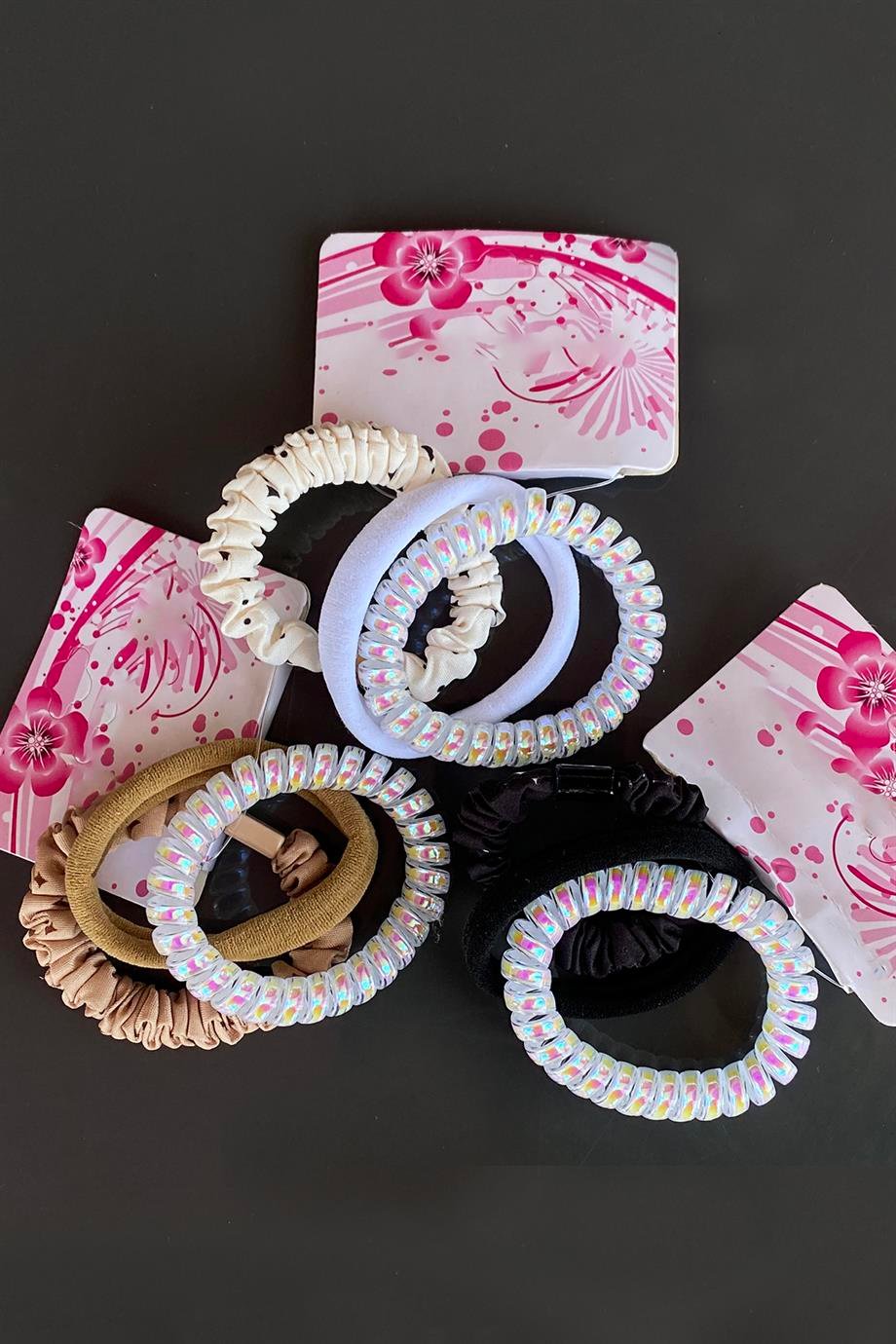 12'li Karışık Renk Helezon ve Havlu Toka Set 