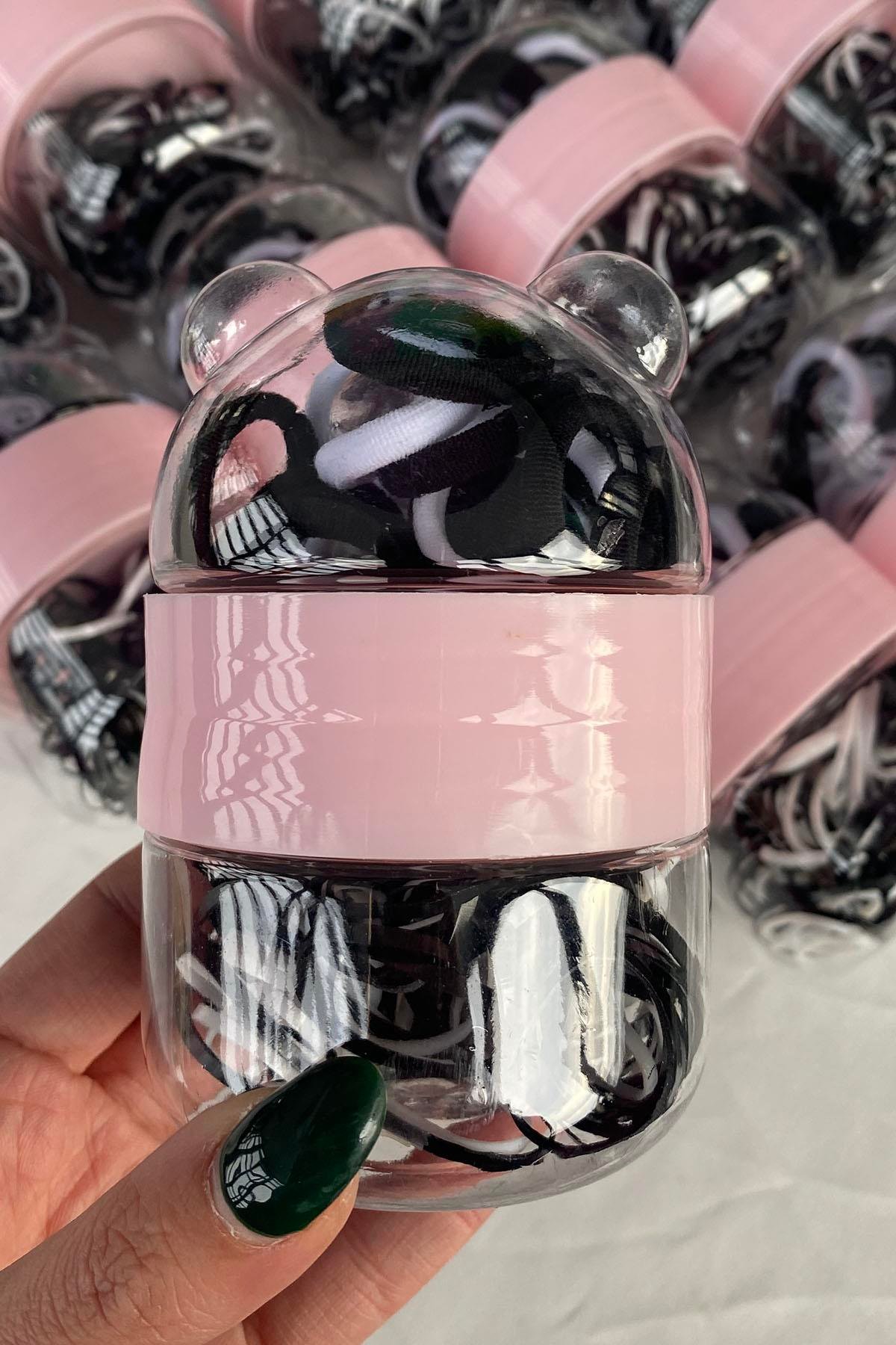 12'li Karışık Renk Lastik Ve Havlu Toka Set