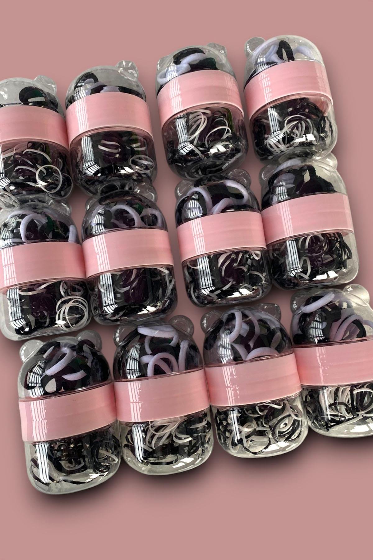 12'li Karışık Renk Lastik Ve Havlu Toka Set