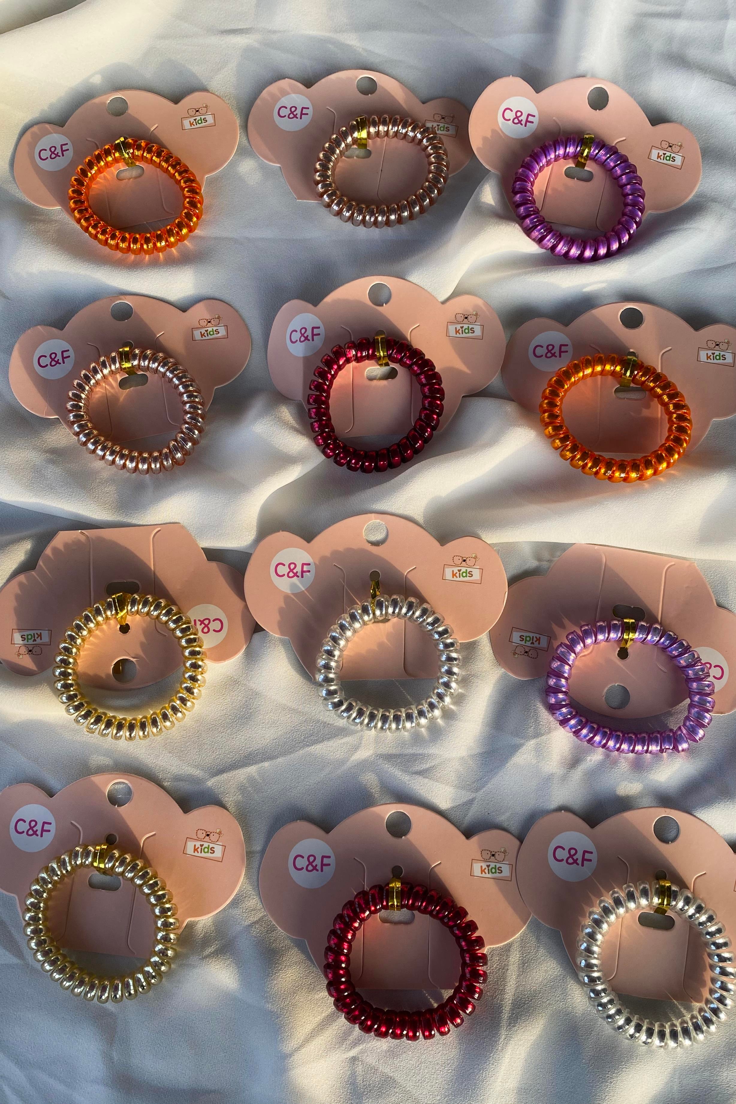 12'li  Karışık Renk Parlak Helezon Toka Set