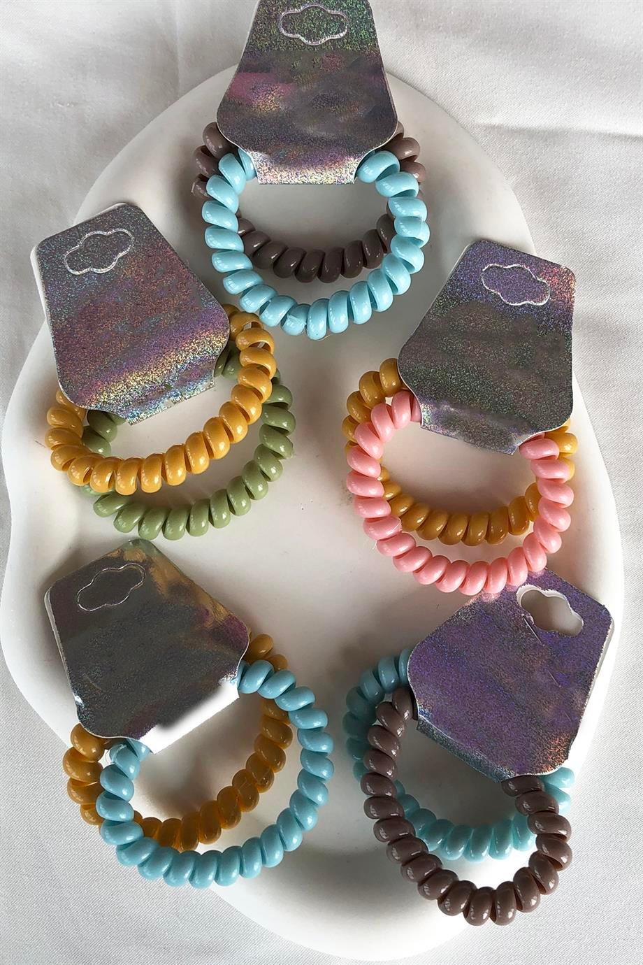 20'li Karışık Renk İkili Helezon Toka Set