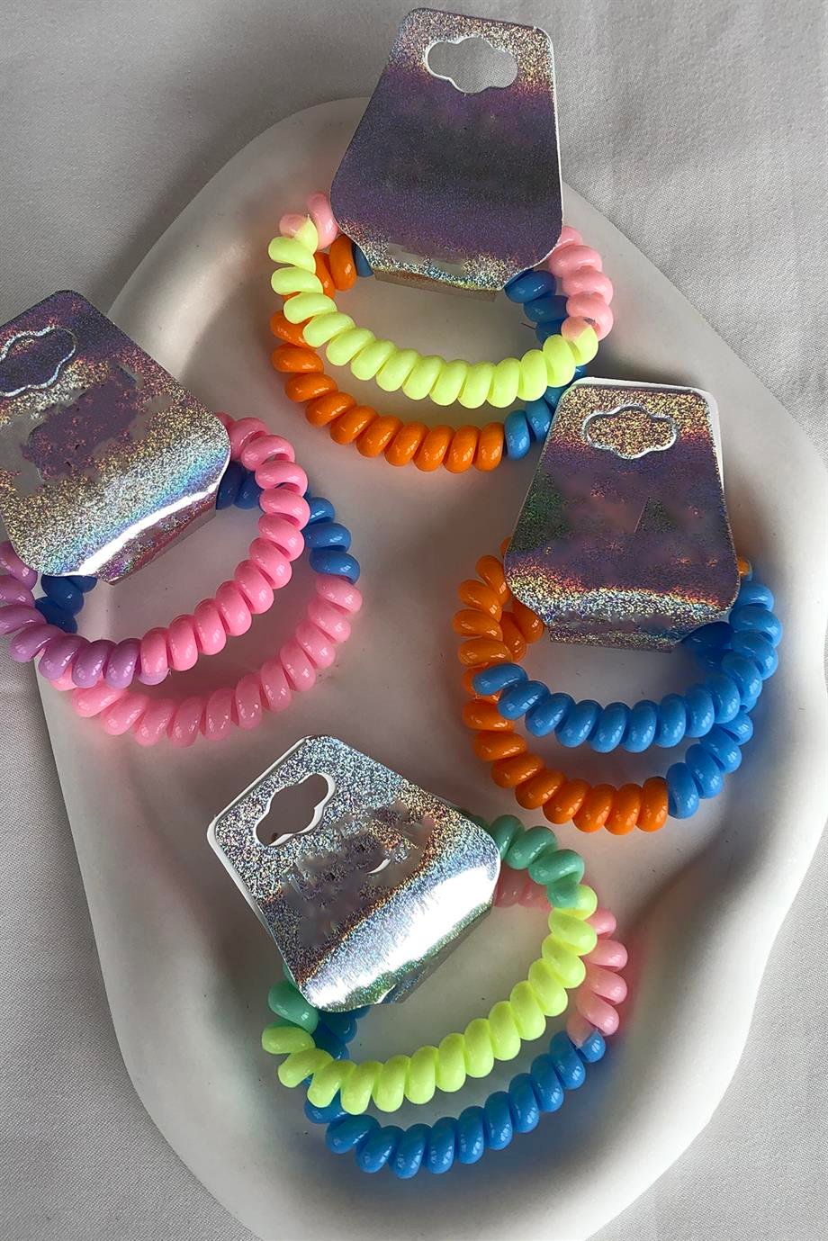 20'li Karışık Renk İkili Helezon Toka Set