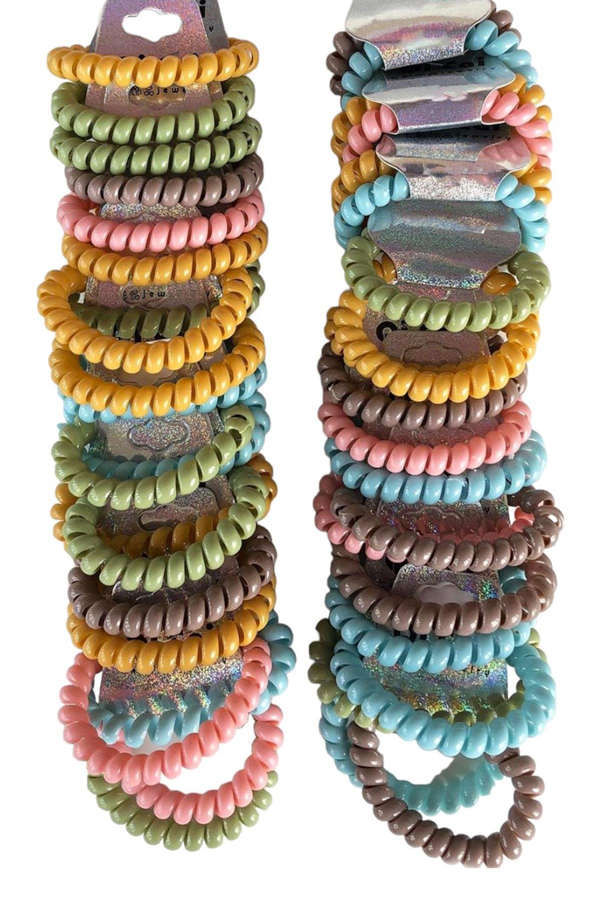 20'li Karışık Renk İkili Helezon Toka Set