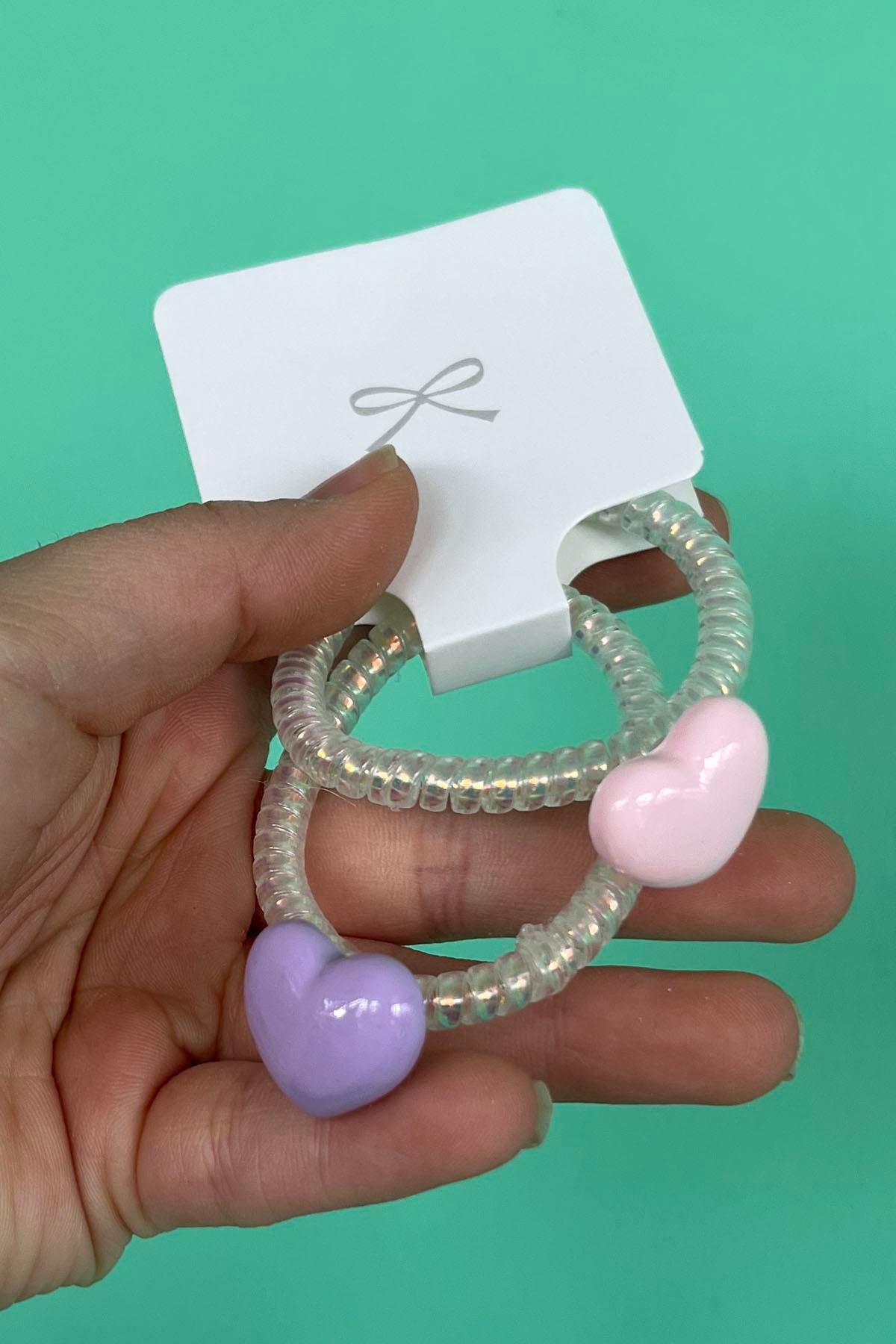 2'li Kalp Figürlü Helezon Toka Set