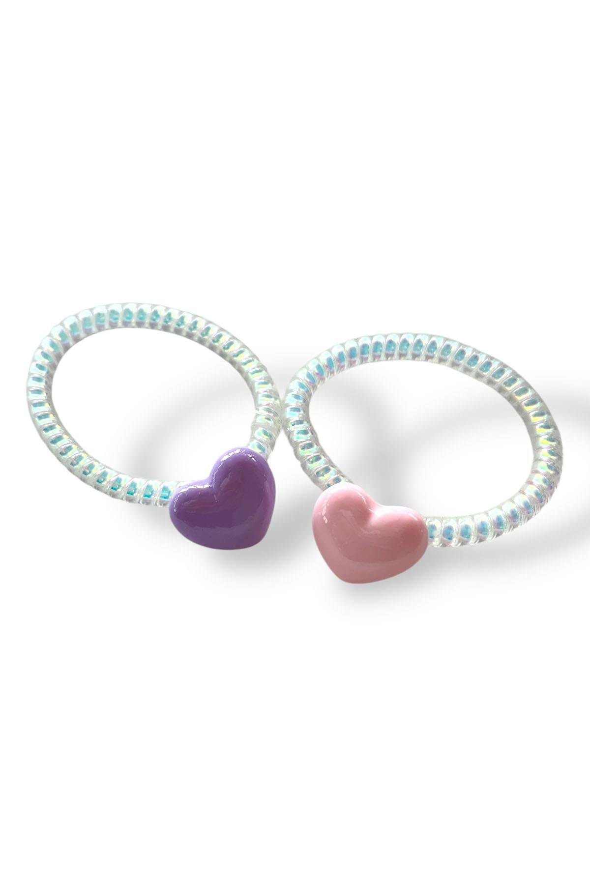 2'li Kalp Figürlü Helezon Toka Set