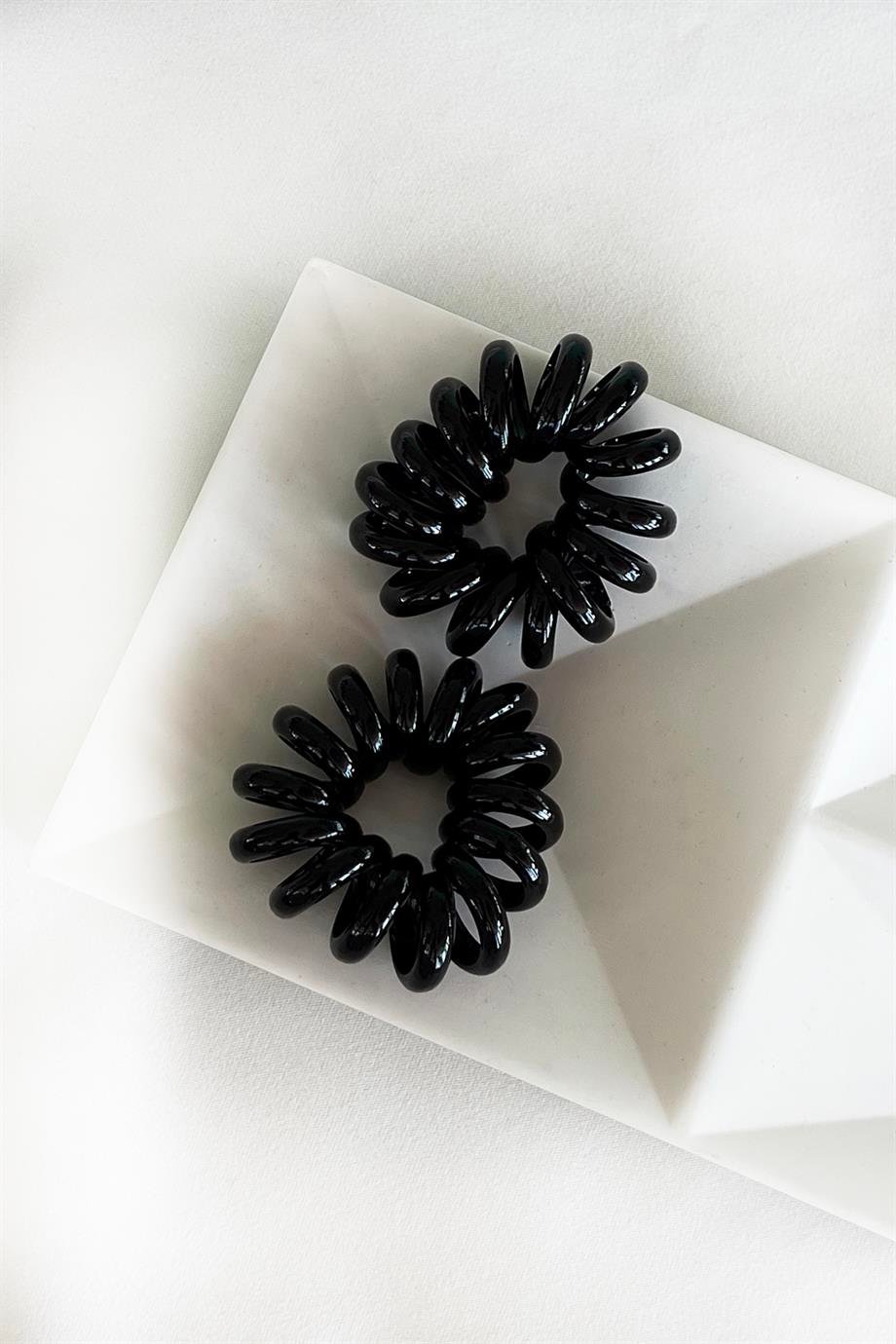 2'li Siyah Renk Kalın Helezon Toka