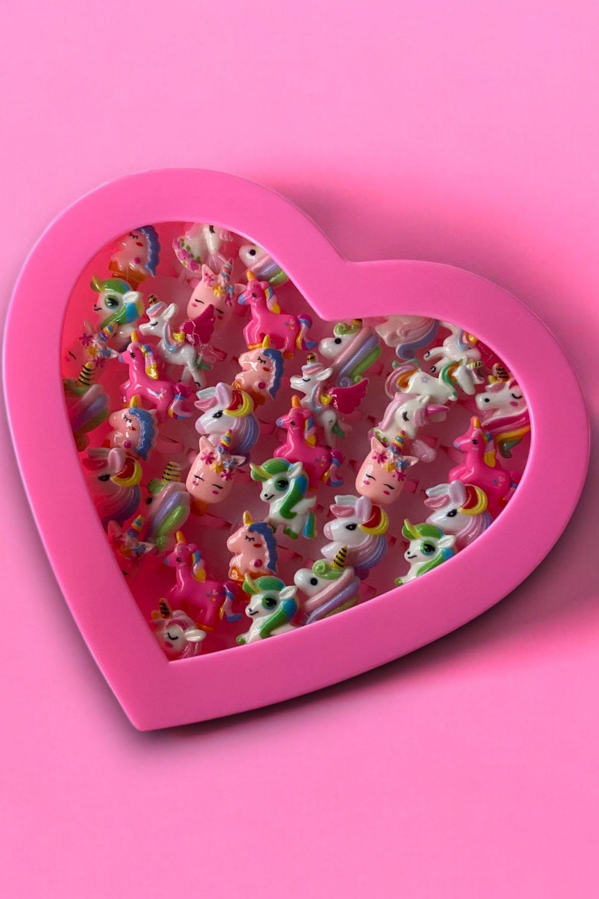 36'lı Karışık Figürlü Çocuk Yüzük Set