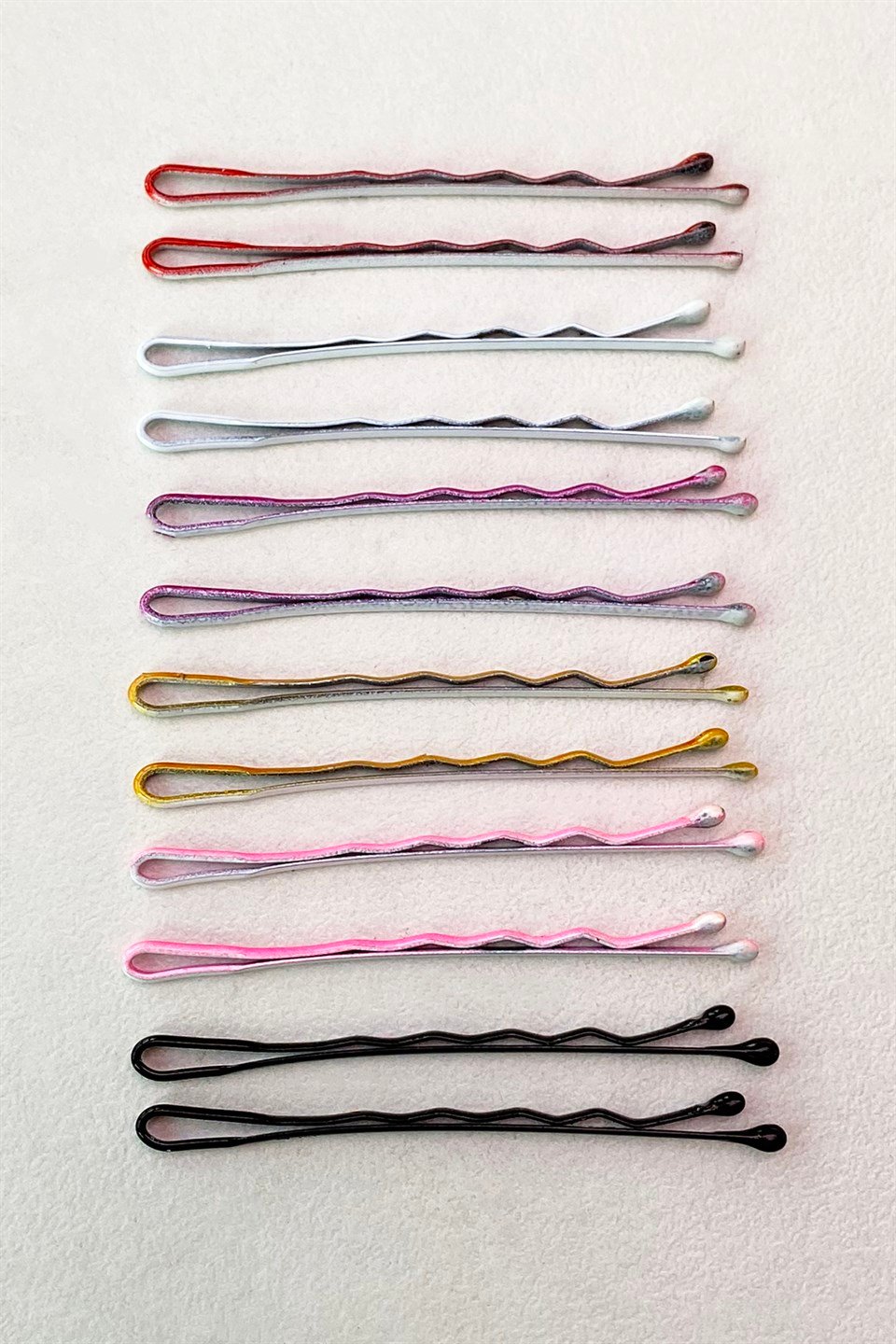 6 Çift Karışık Renk Tel Toka Set