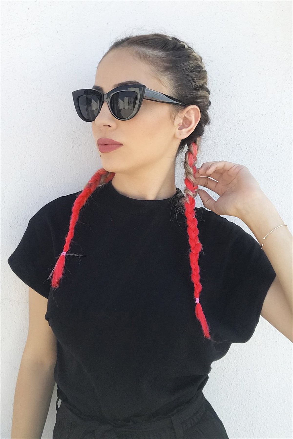 60cm 100gr. Afrika Zenci Örgüsü Box Braid İki Renk Ombreli Sentetik Saç