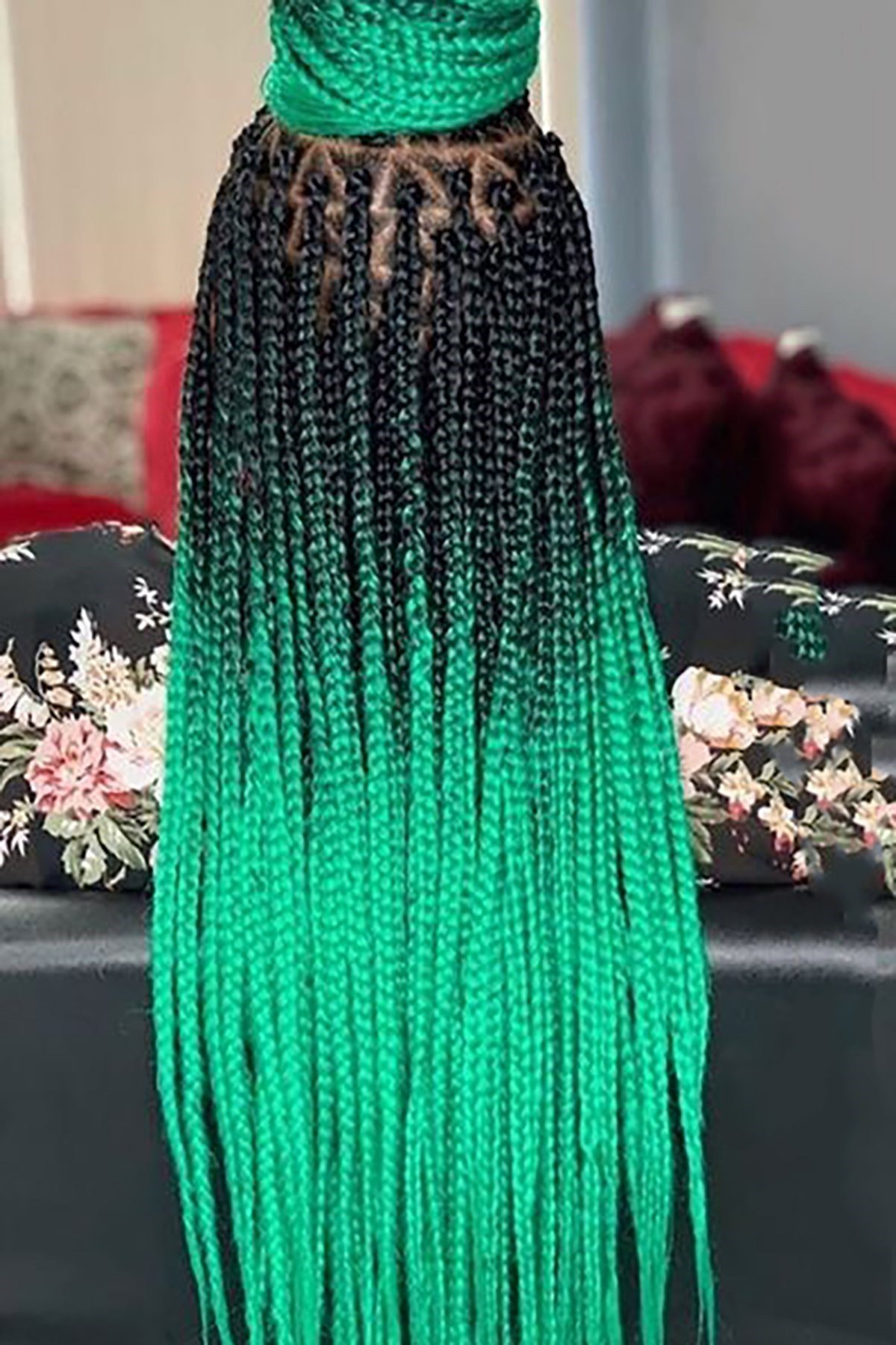 60cm 100gr. Afrika Zenci Örgüsü Box Braid İki Renk Ombreli Sentetik Saç