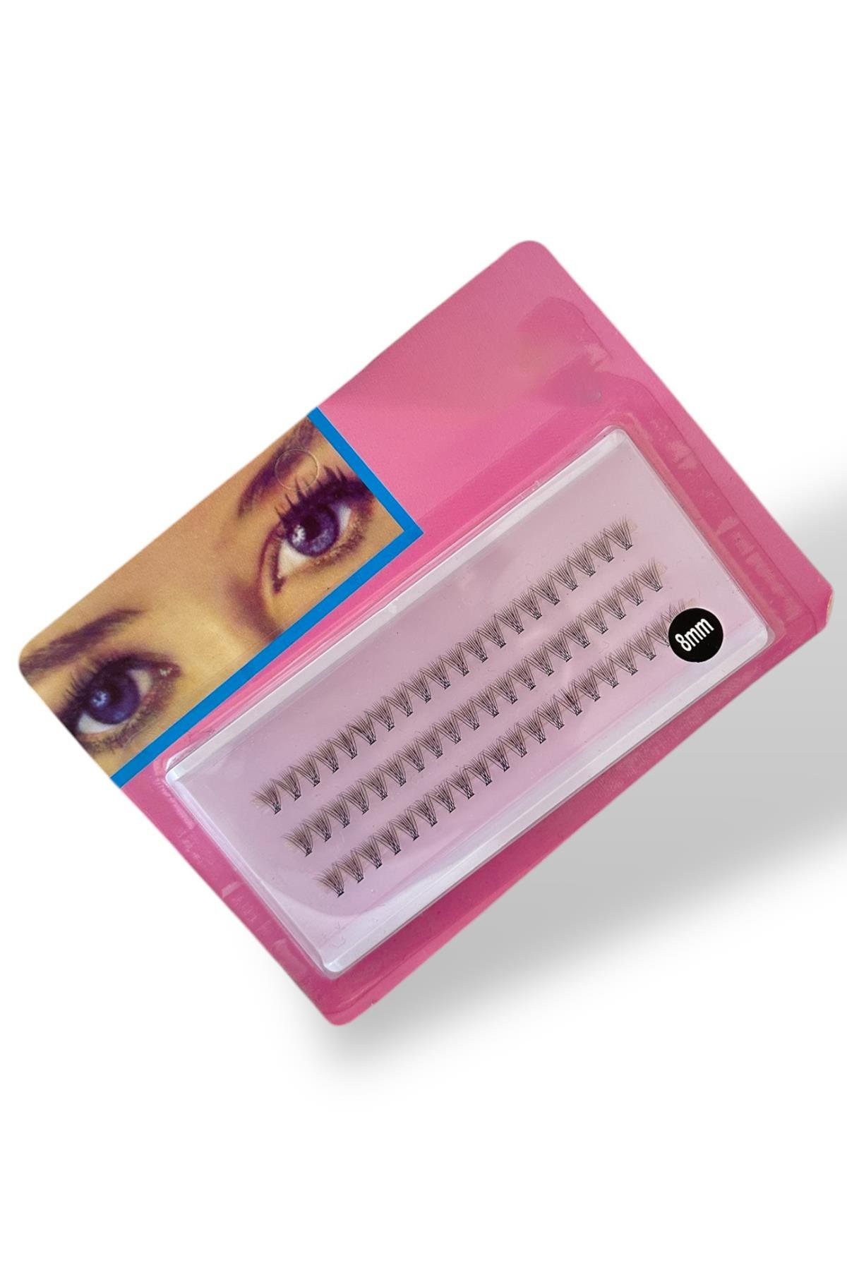 60'lı 8 Mm Doğal Tekli Takma Kirpik