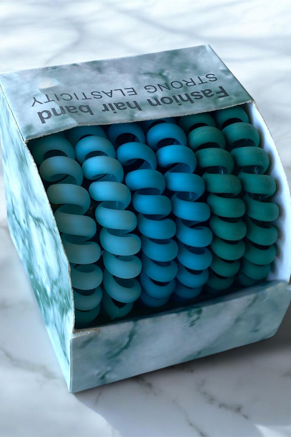 Mavi Renk Helezon Toka Set