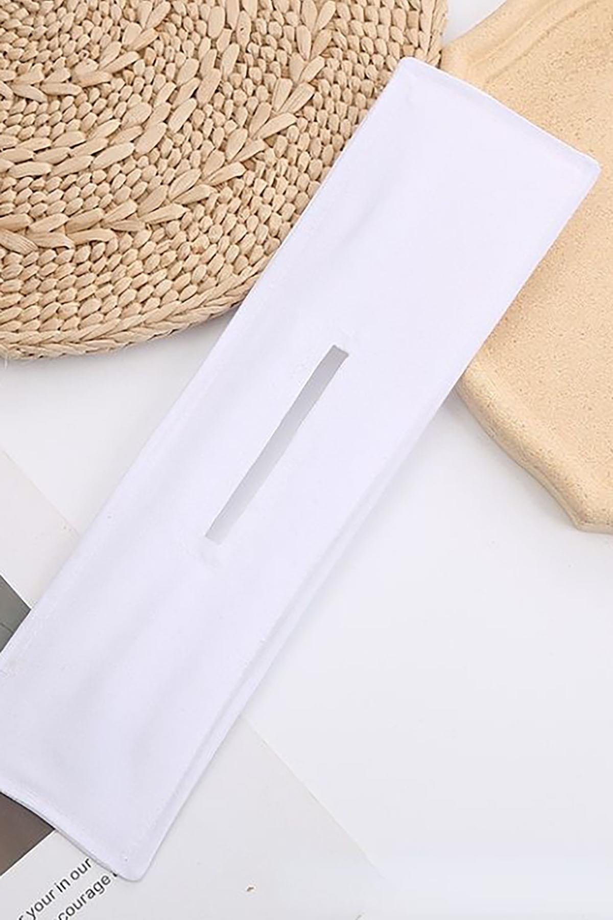 Beyaz Renk Telli Topuz Tokası