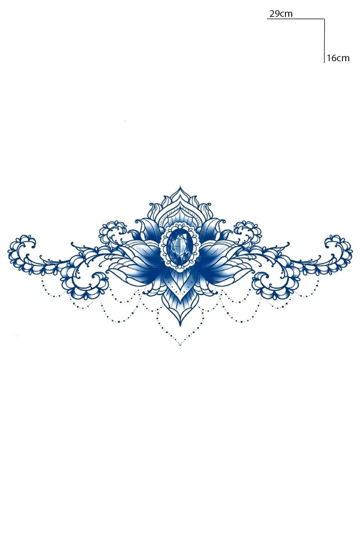 Çiçek Figürlü 12 Saat Sonra Kararan Geçici Dövme Tattoo