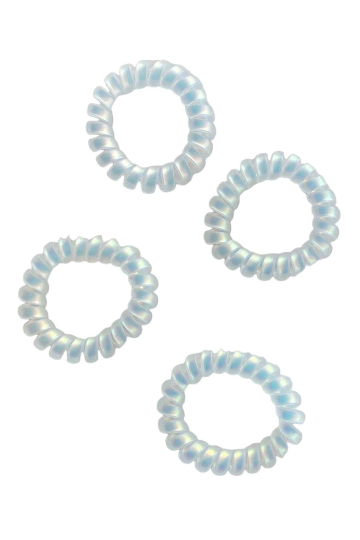 Dörtlü Beyaz Hologramlı Helezon Toka 